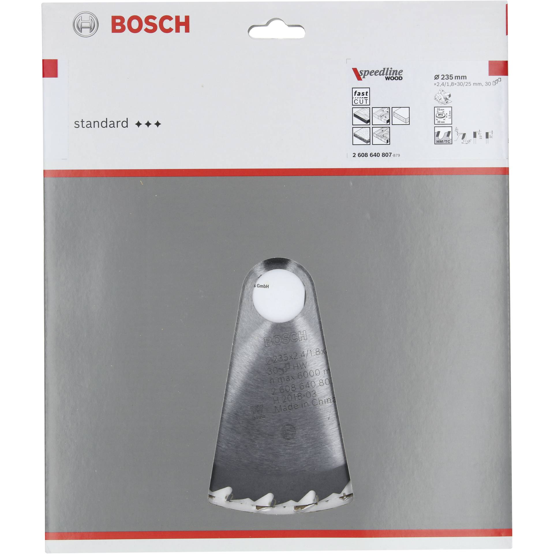 Bosch 2608640807 Kreissägeblatt 23,5 cm 1 Stück(e)