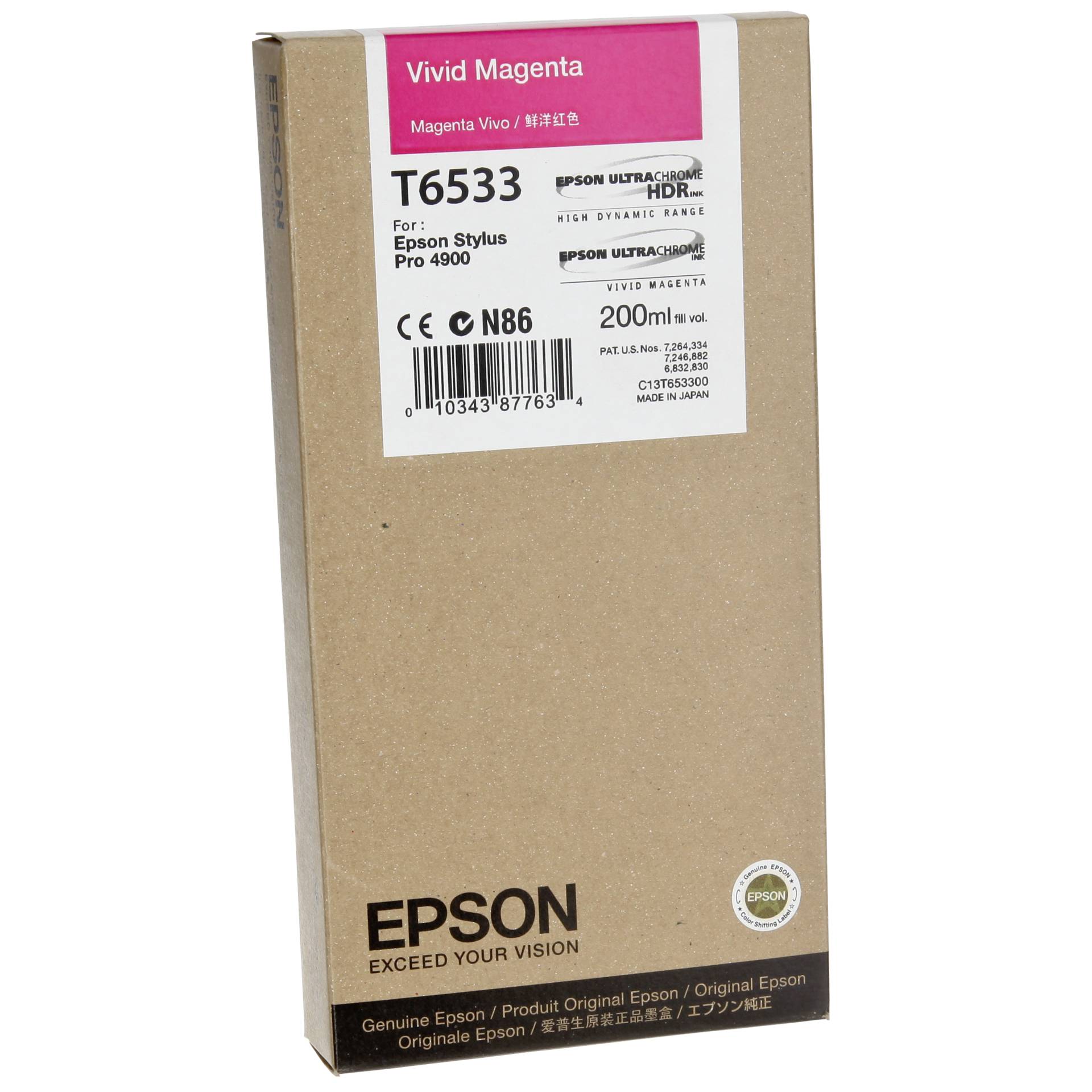 Epson T6533 Vivid Magenta-Tintenpatrone (200 ml)