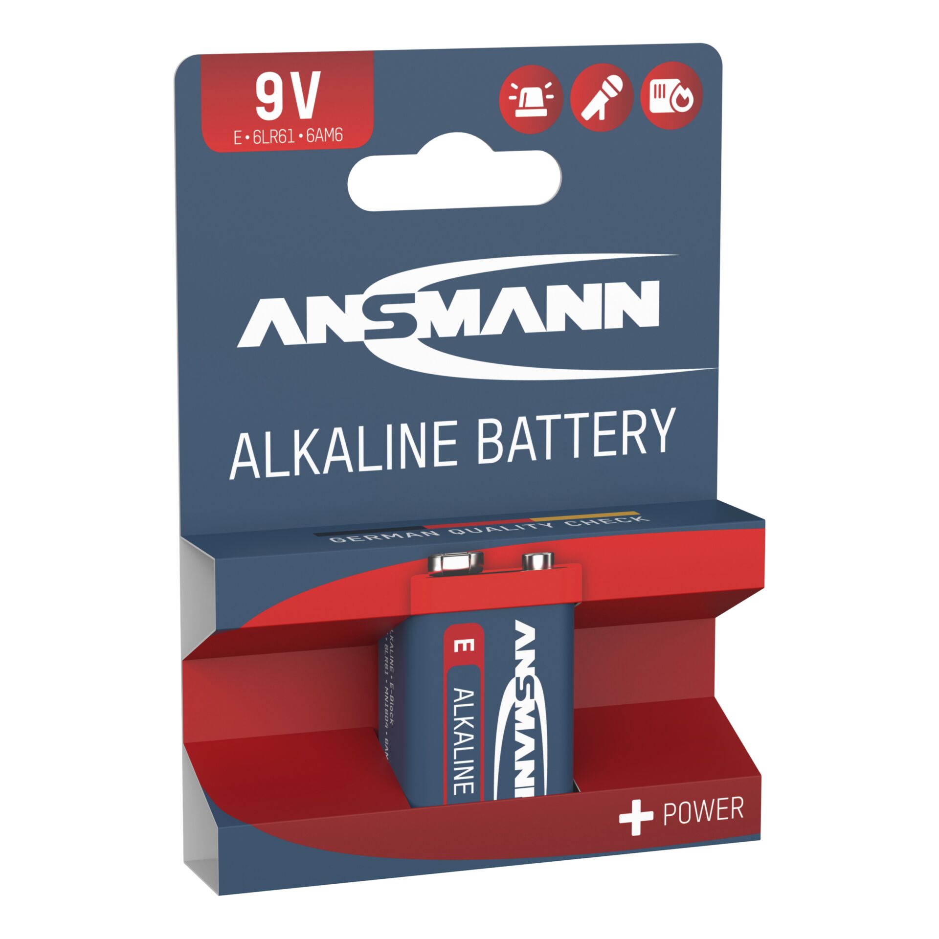 Ansmann Alkalinebatterie 9V-Block red-line 1 Stück 