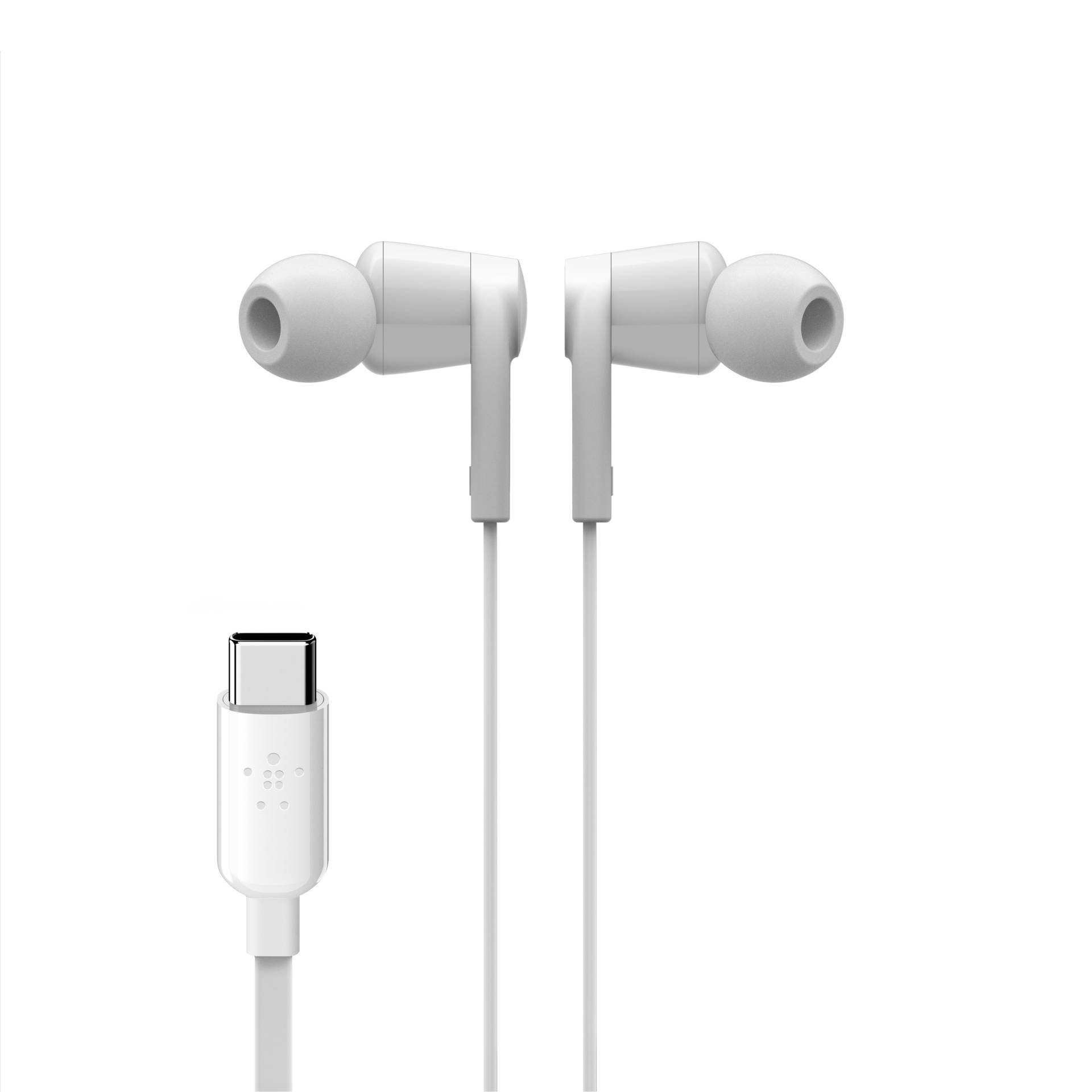 Belkin ROCKSTAR Kopfhörer Kabelgebunden im Ohr Anrufe/Musik USB Typ-C Weiß