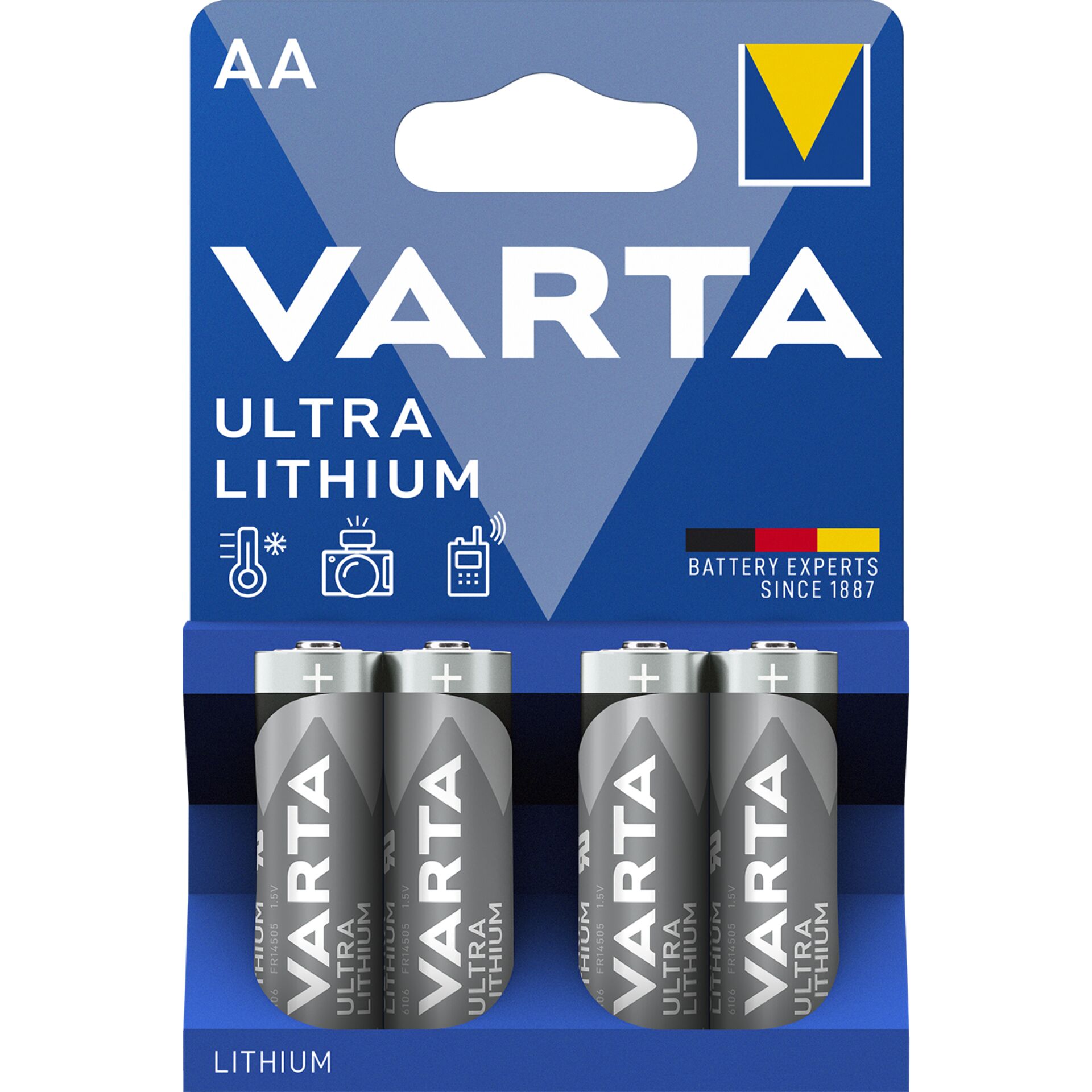 Varta 4x AA Lithium Einwegbatterie