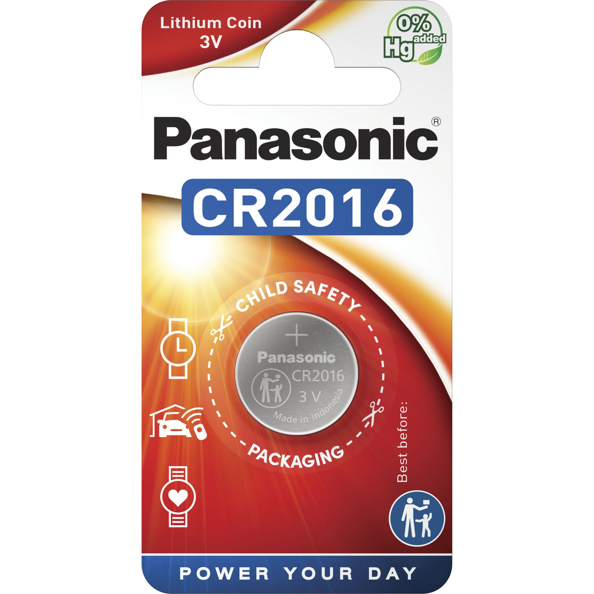 Panasonic Lithium 3V  CR 2016 Knopfzelle 