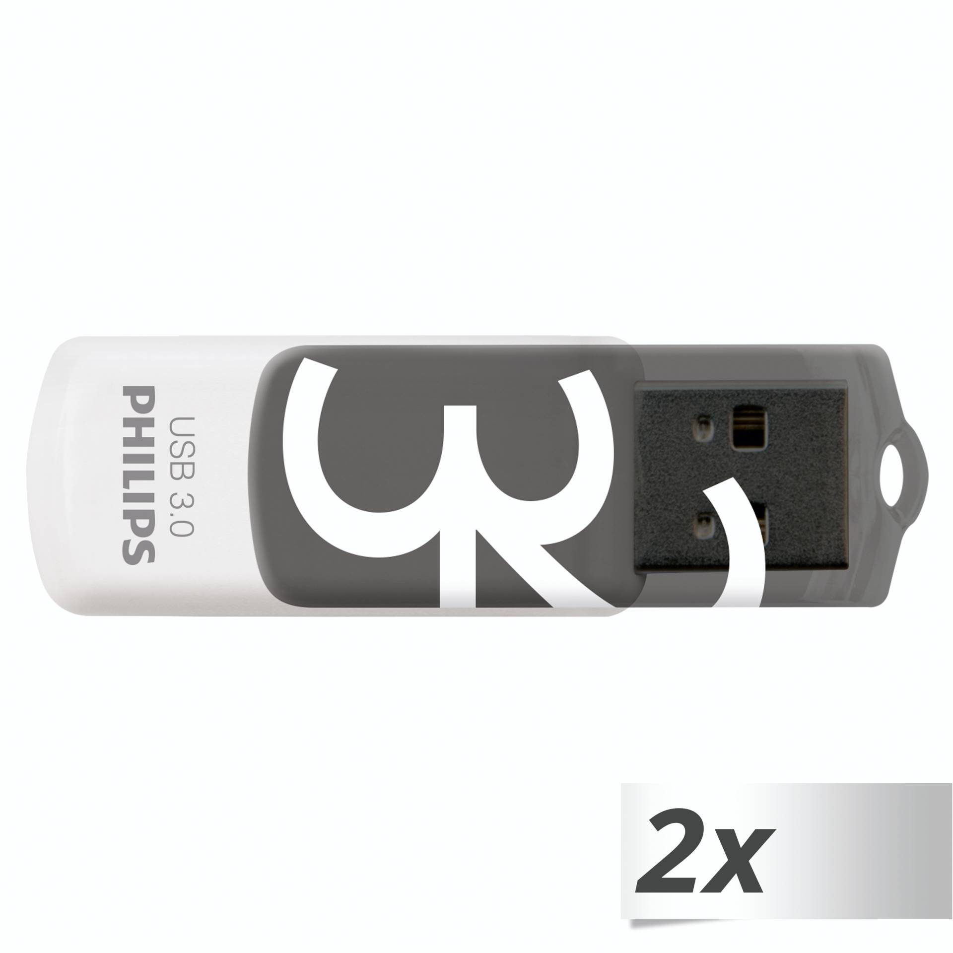 32 GB Philips Vivid grau USB-Stick, USB-A 3.0