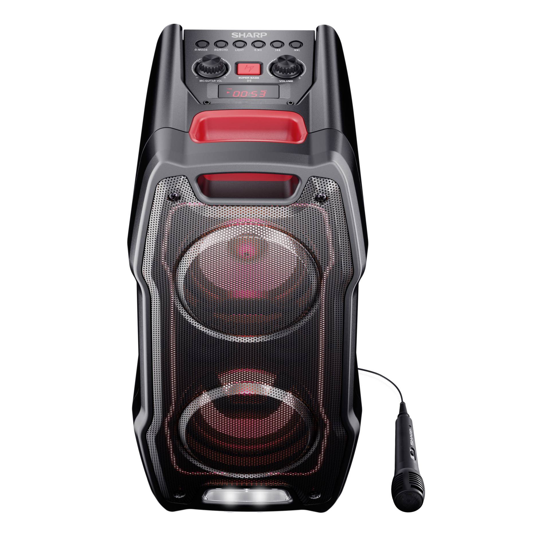 Sharp PS-929 Tragbarer-/Partylautsprecher Tragbarer Stereo-Lautsprecher Schwarz 180 W
