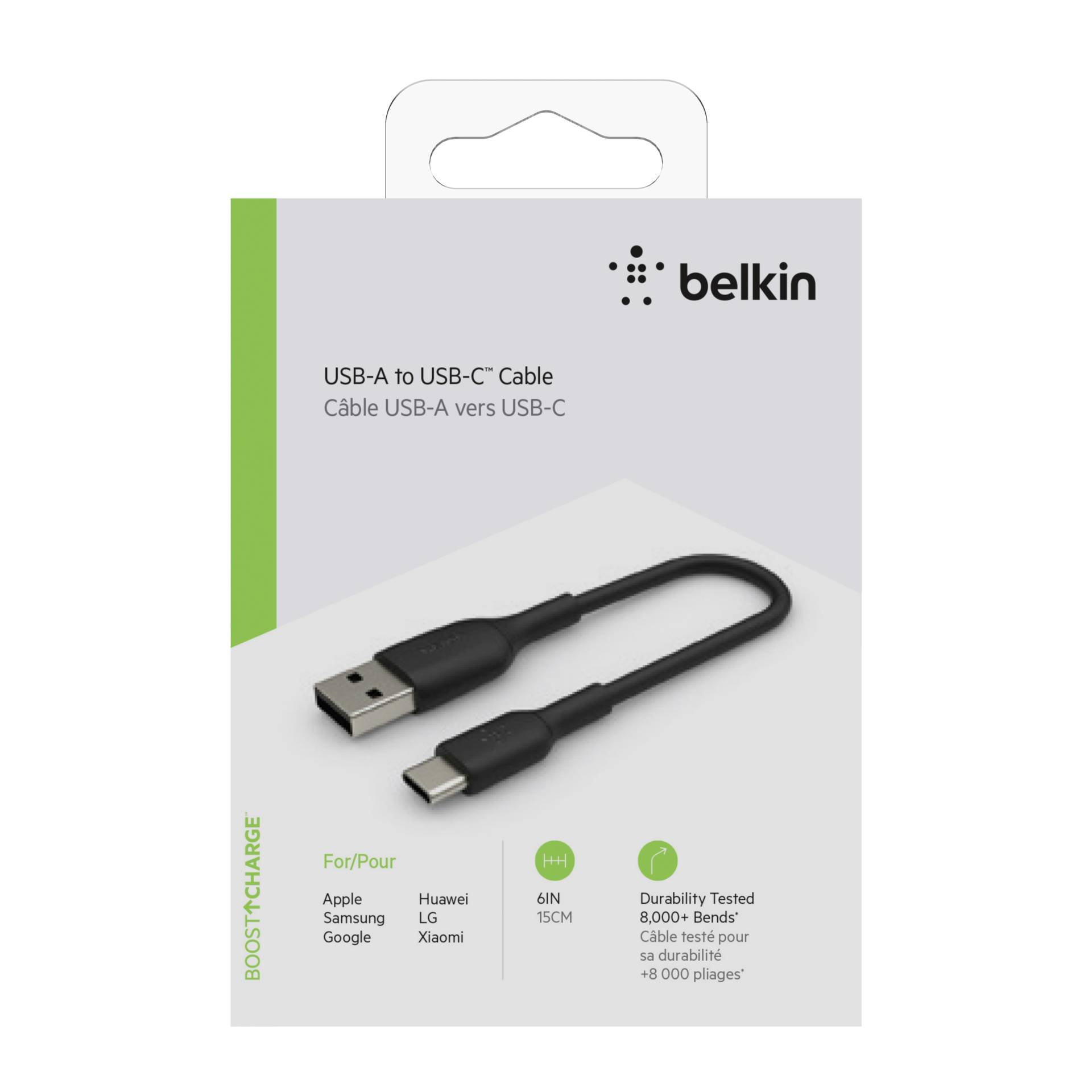 0.15m Belkin BoostCharge USB-C to USB-A, schwarz 