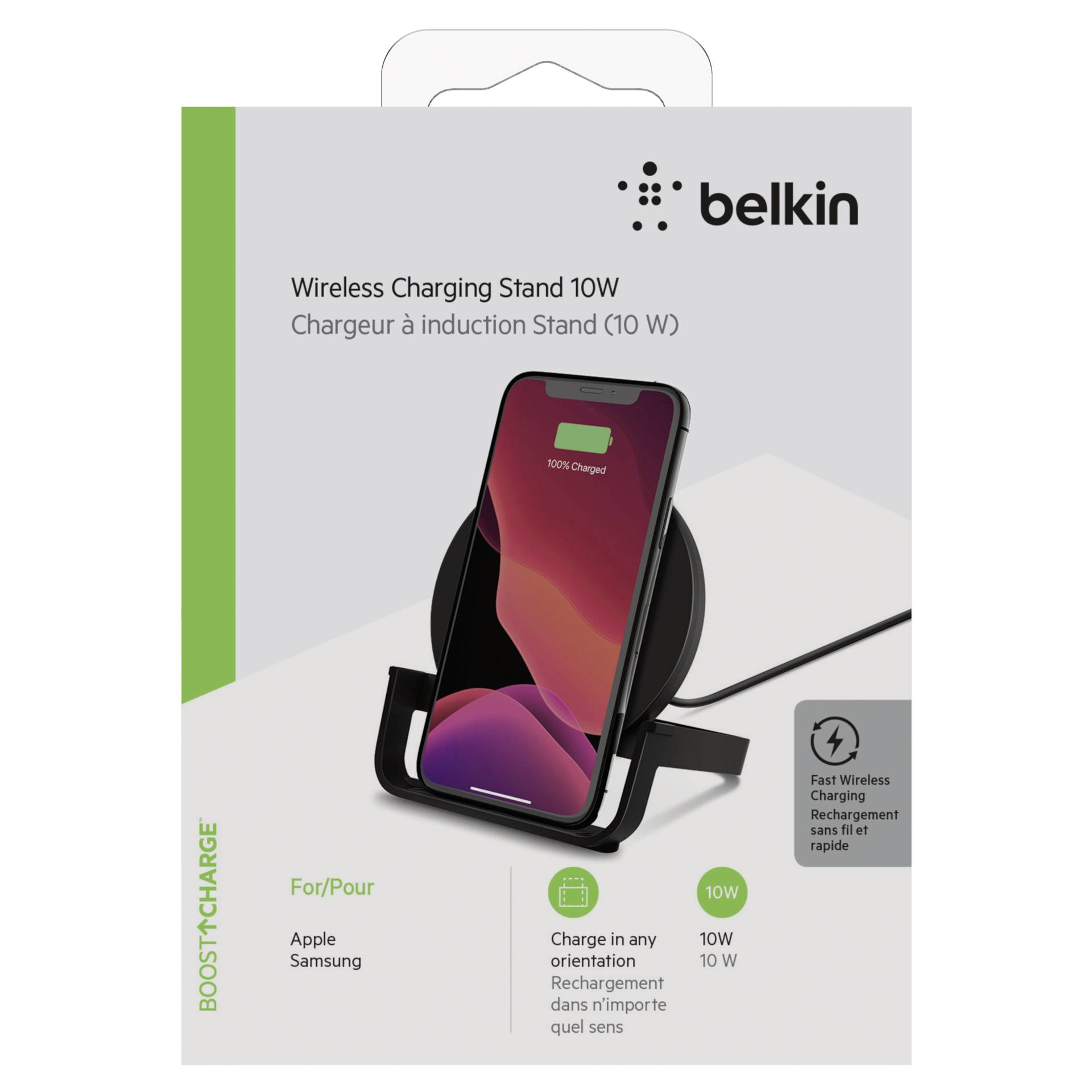 Belkin WIB001VFBK Ladegerät für Mobilgeräte Smartphone Schwarz USB Kabelloses Aufladen Schnellladung Drinnen