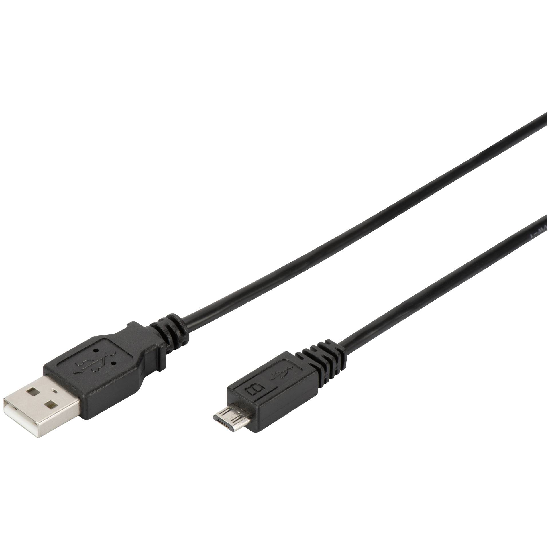 1,8m USB 2.0-Kabel USB A > micro B, stecker/stecker, schwarz Digitus