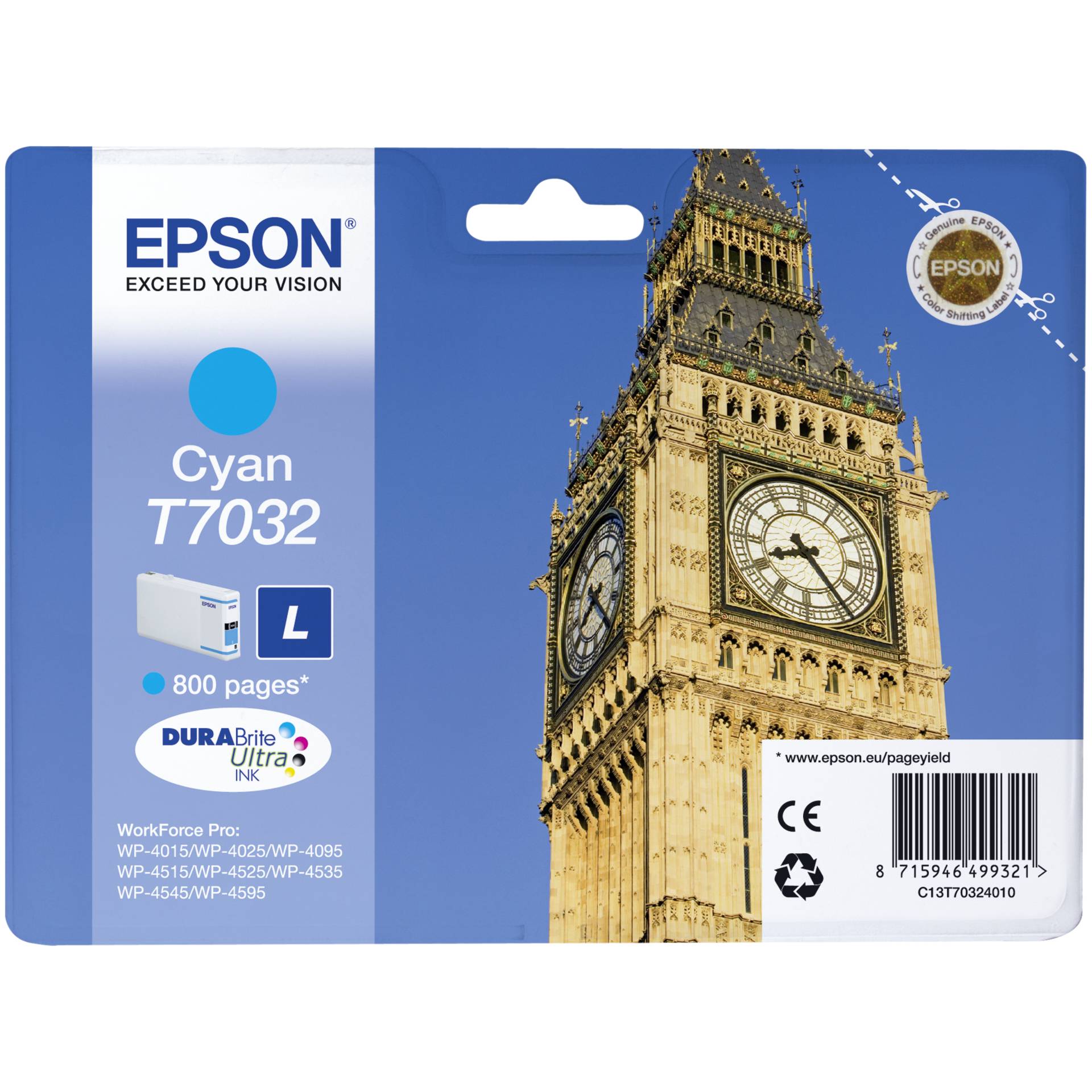 Epson T7032 Tinte cyan 