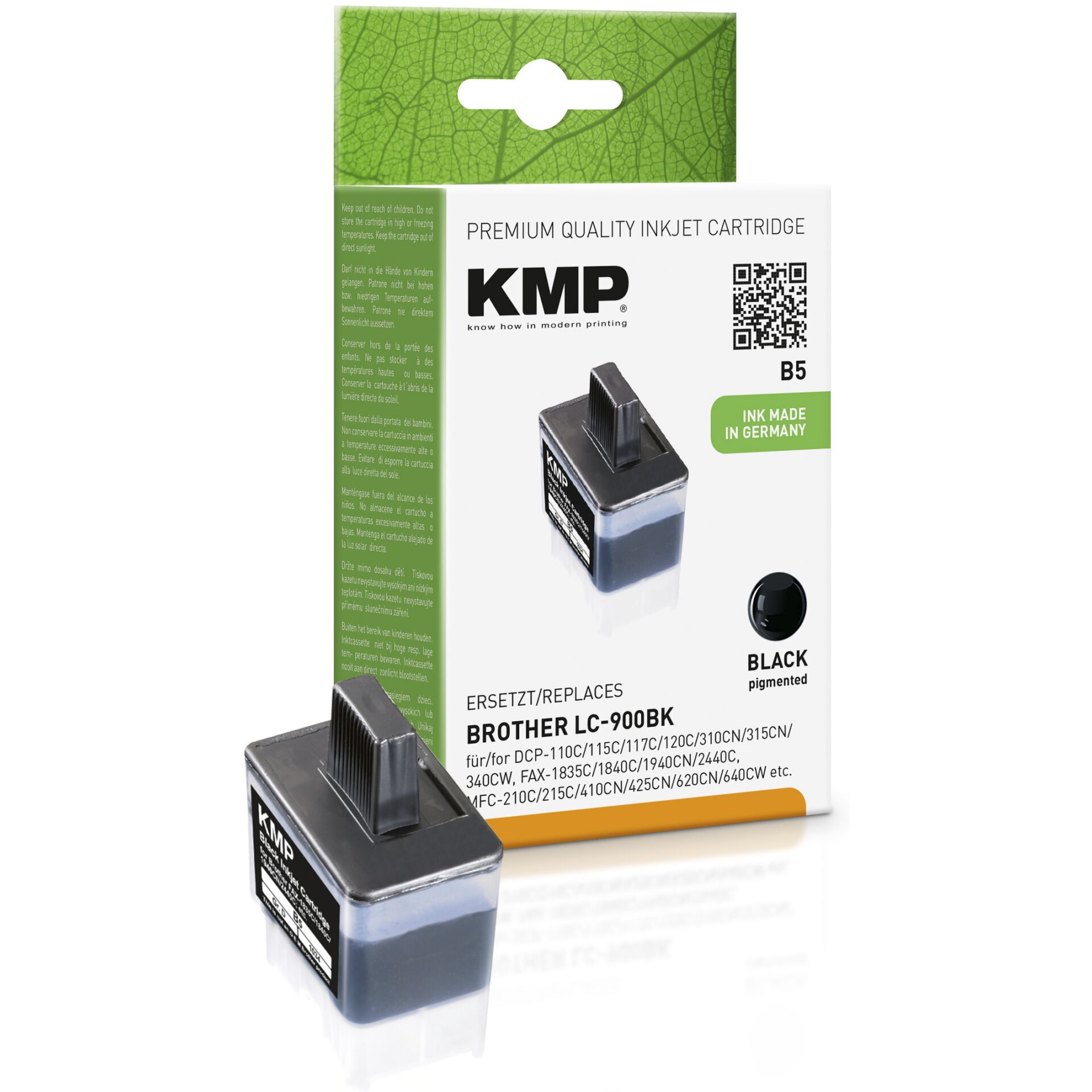 KMP B5 Tintenpatrone schwarz kompatibel mit Brother LC-900 BK