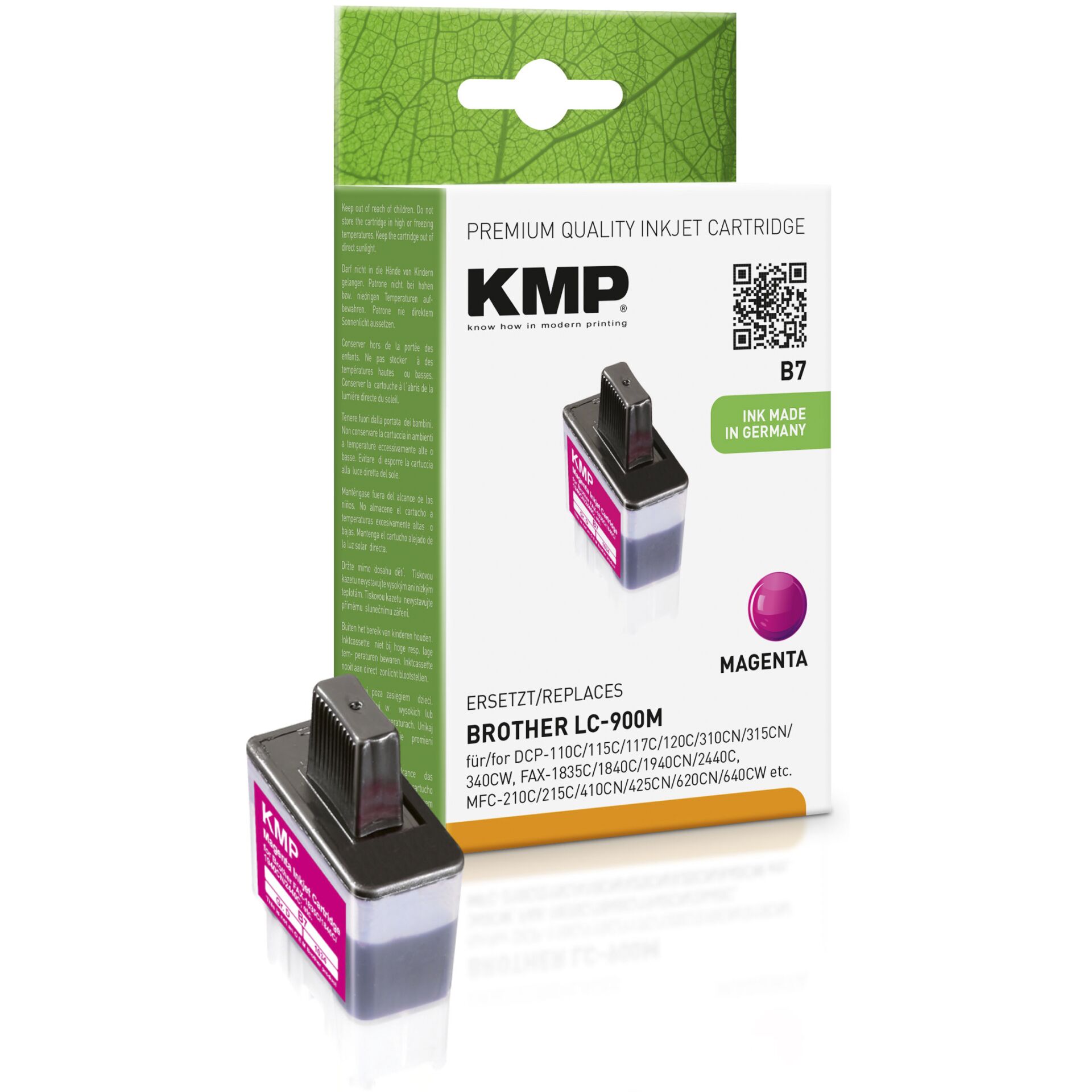KMP B7 Tintenpatrone magenta kompatibel mit Brother LC-900 M