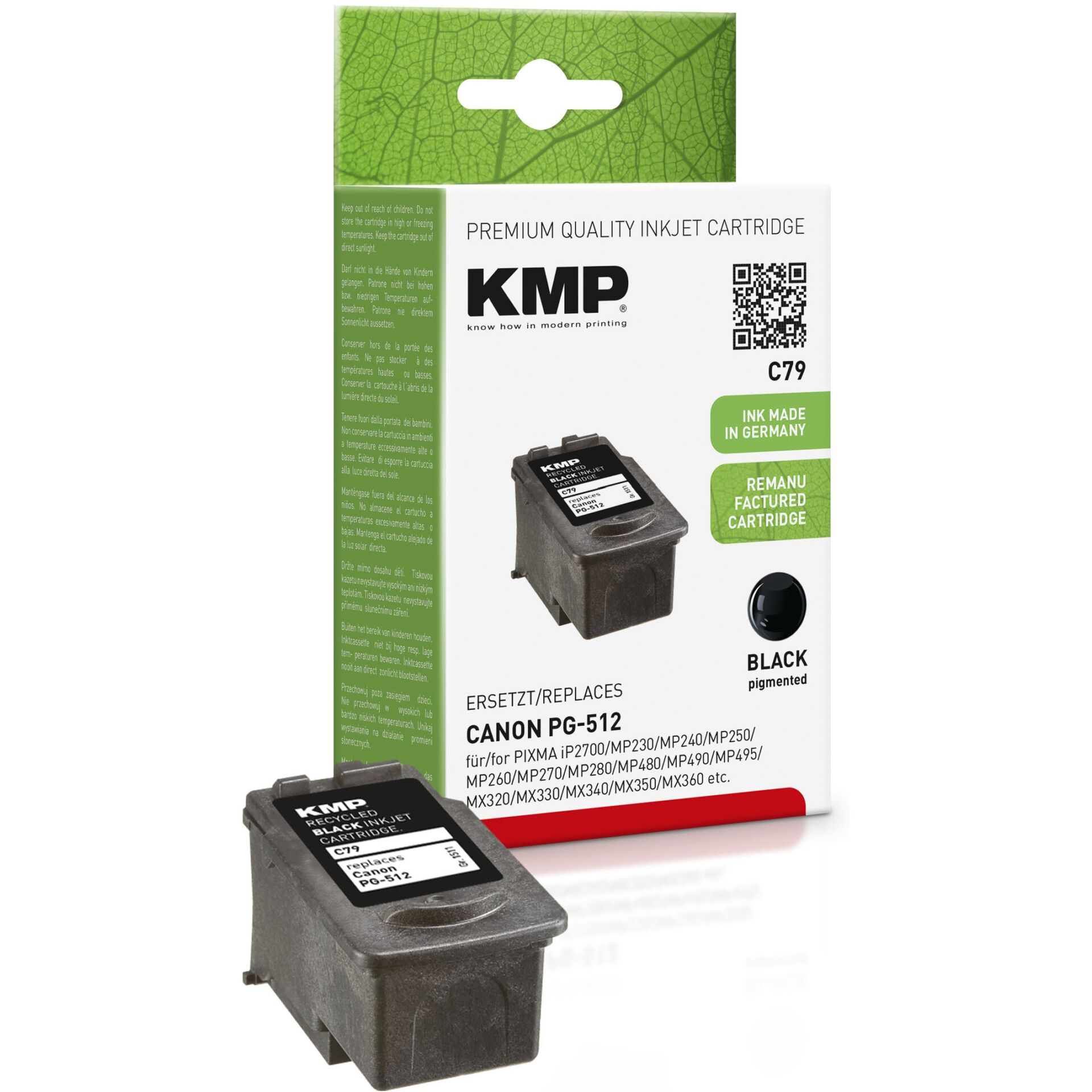 KMP kompatibel zu Canon PG-510/512 schwarz 
