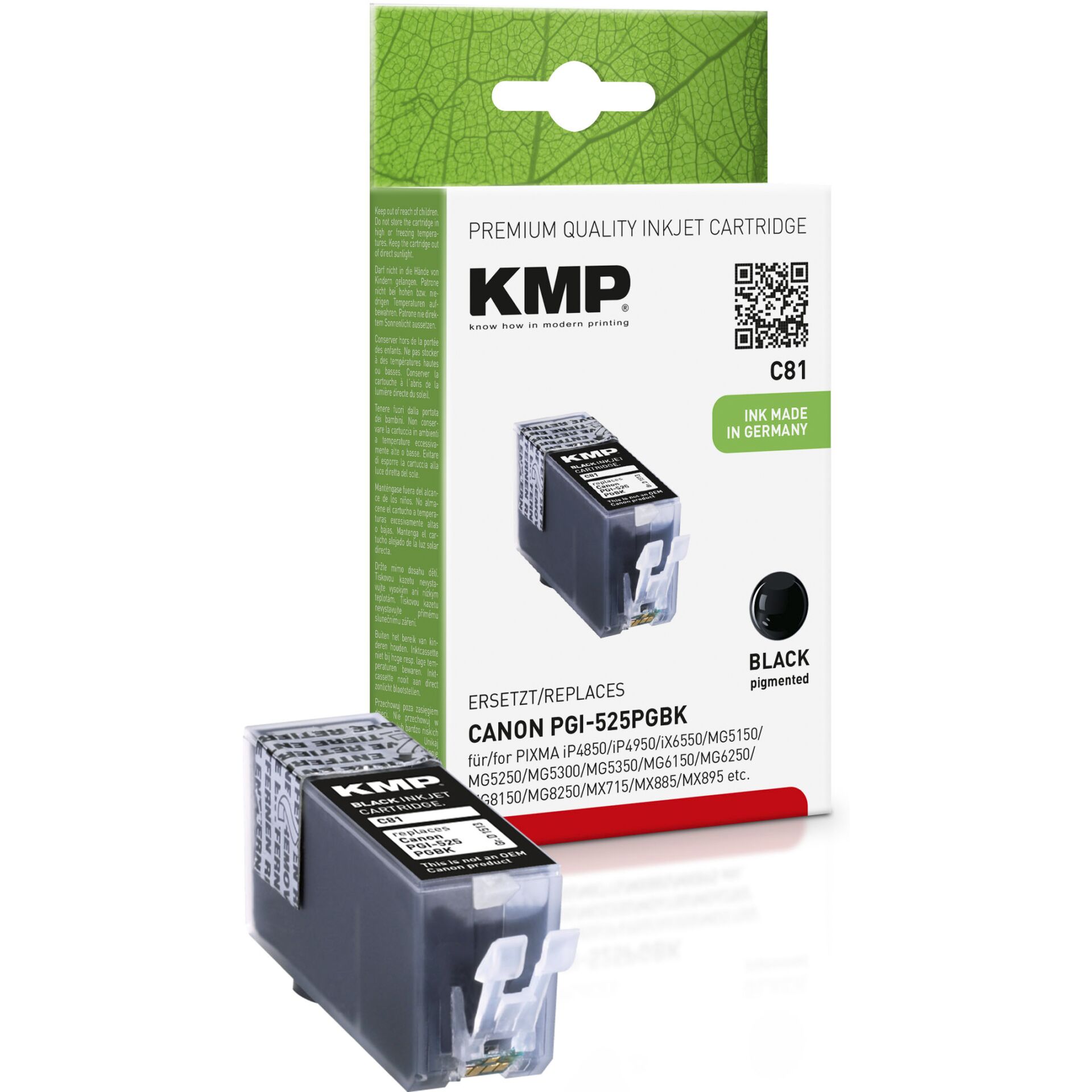 KMP C81 kompatibel zu Canon PGI525PGBK schwarz 