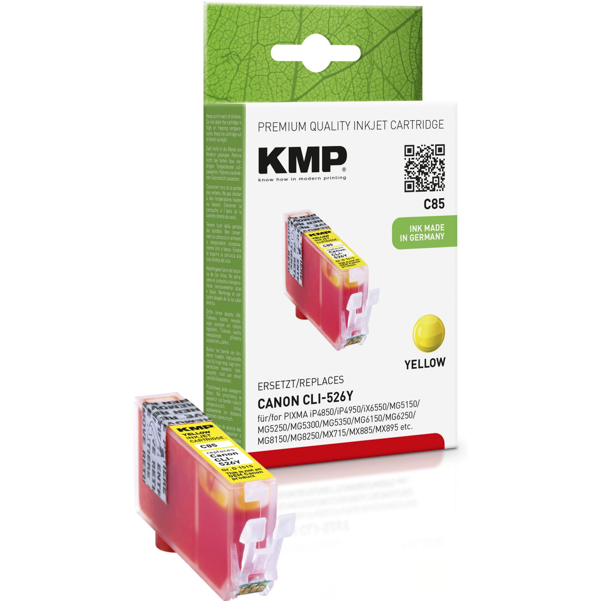 KMP C85 kompatibel zu Canon CLI526Y yellow 