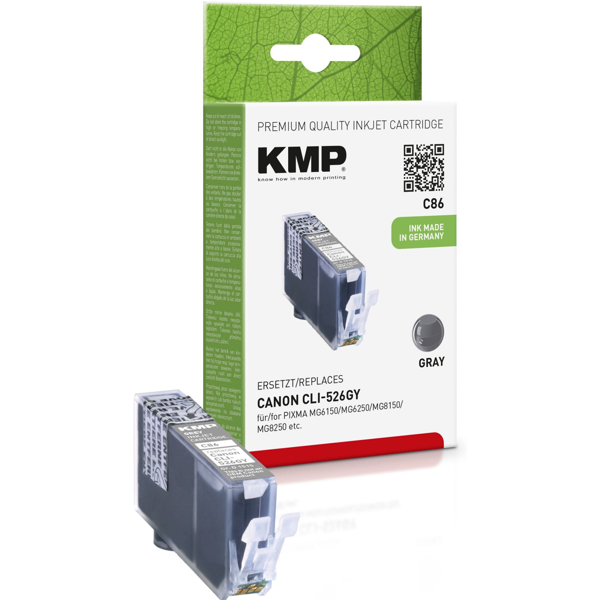 KMP C86 kompatibel zu Canon CLI526GY grau 