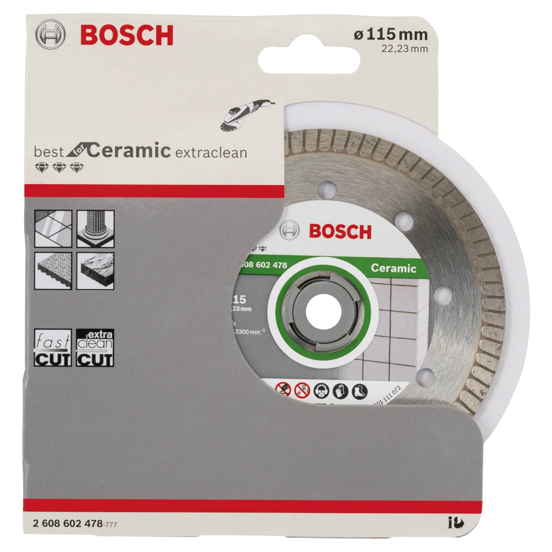 Bosch Diamanttrennscheibe Beste 115x22,23 Ceramic EC Turbo