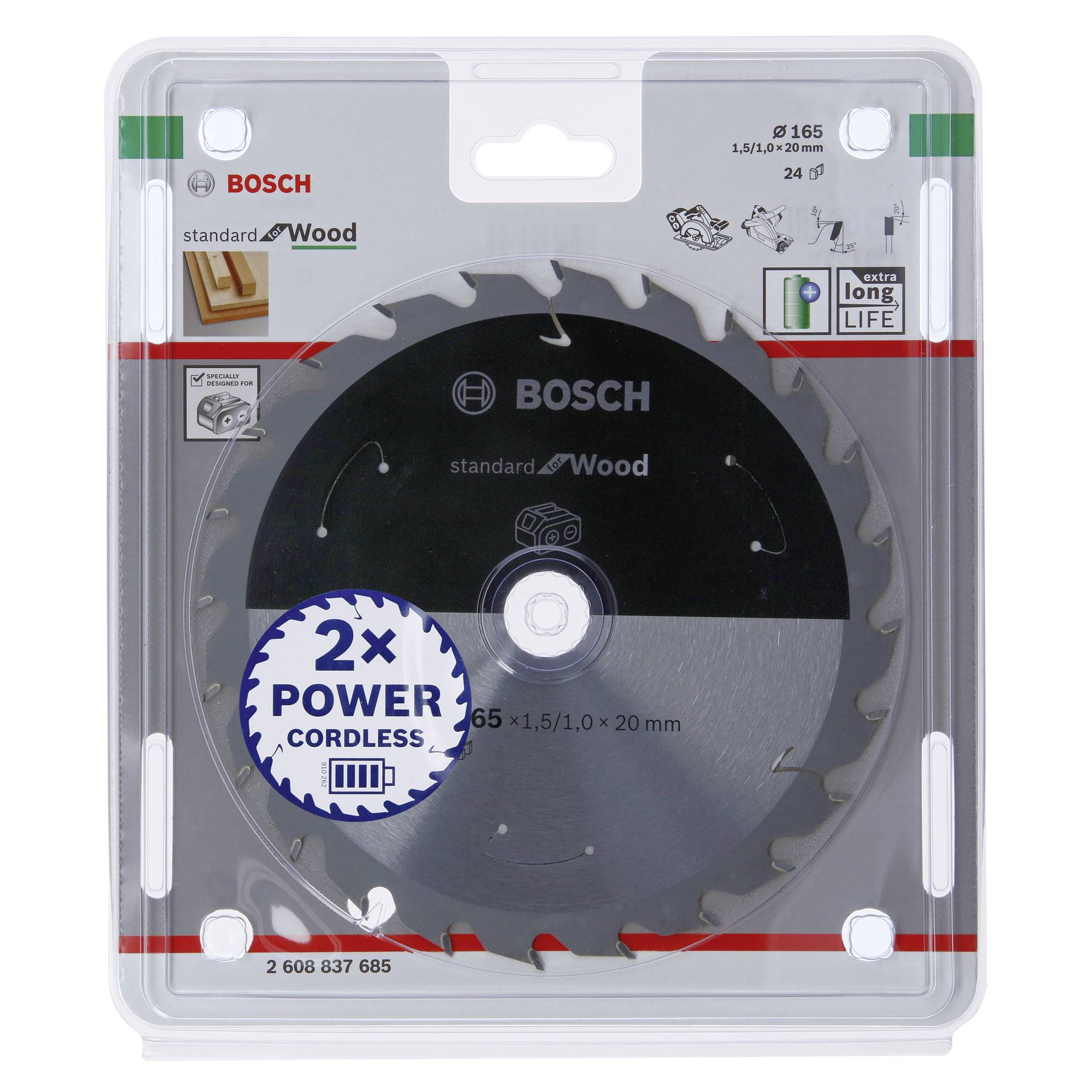 Bosch 2 608 837 685 Kreissägeblatt 16,5 cm 1 Stück(e)