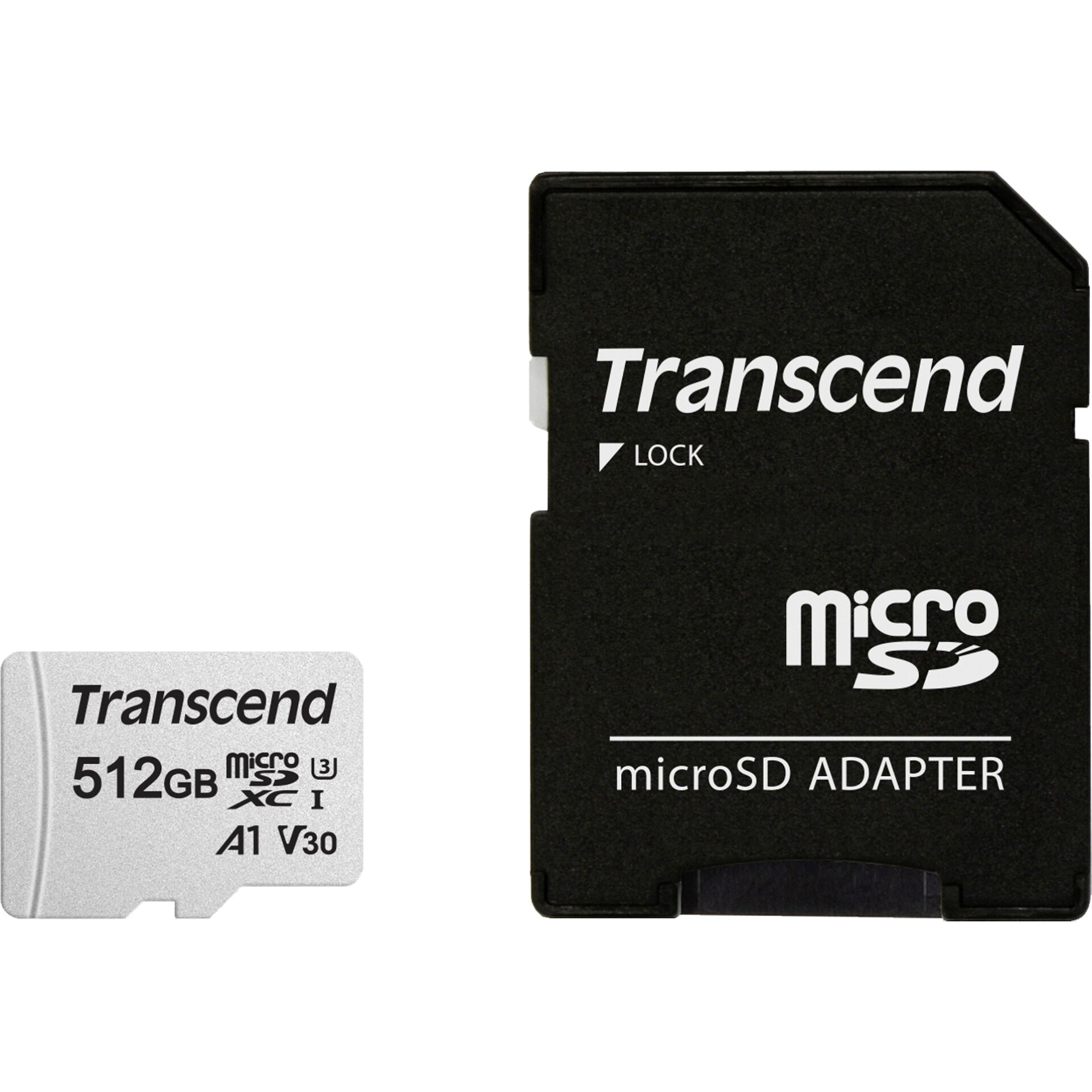 512 GB Transcend 300S microSDXC Kit Speicherkarte, lesen: 95MB/s, schreiben: 45MB/s