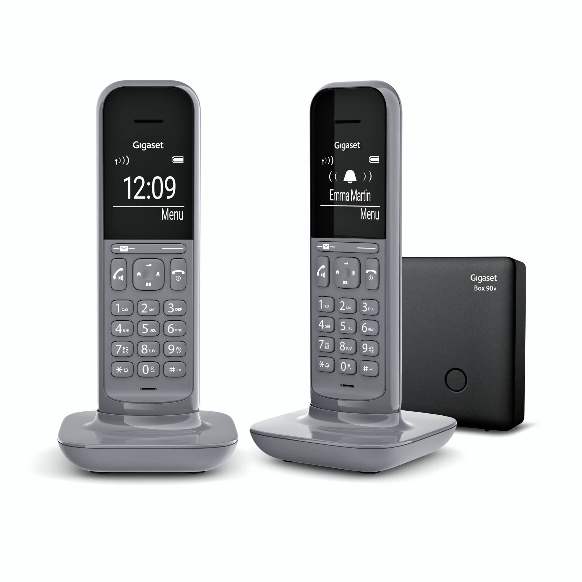 Gigaset CL390A Duo Analoges/DECT-Telefon Grau