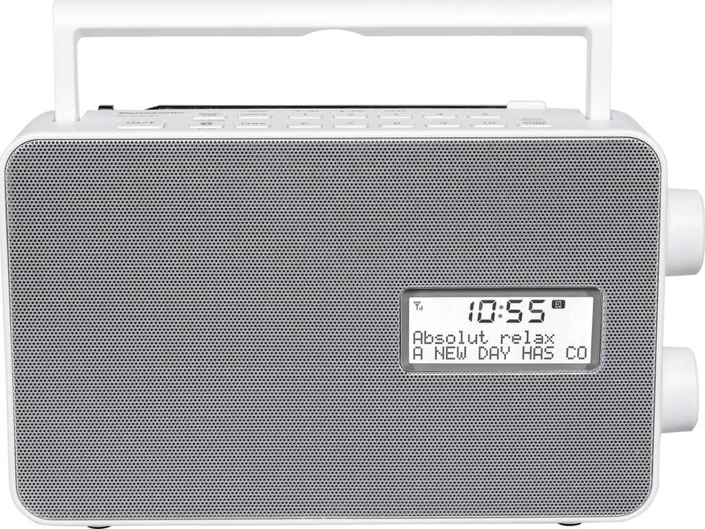 Panasonic RF-D30BTEG, DAB+ Radio Tragbar Digital Grau, Weiß