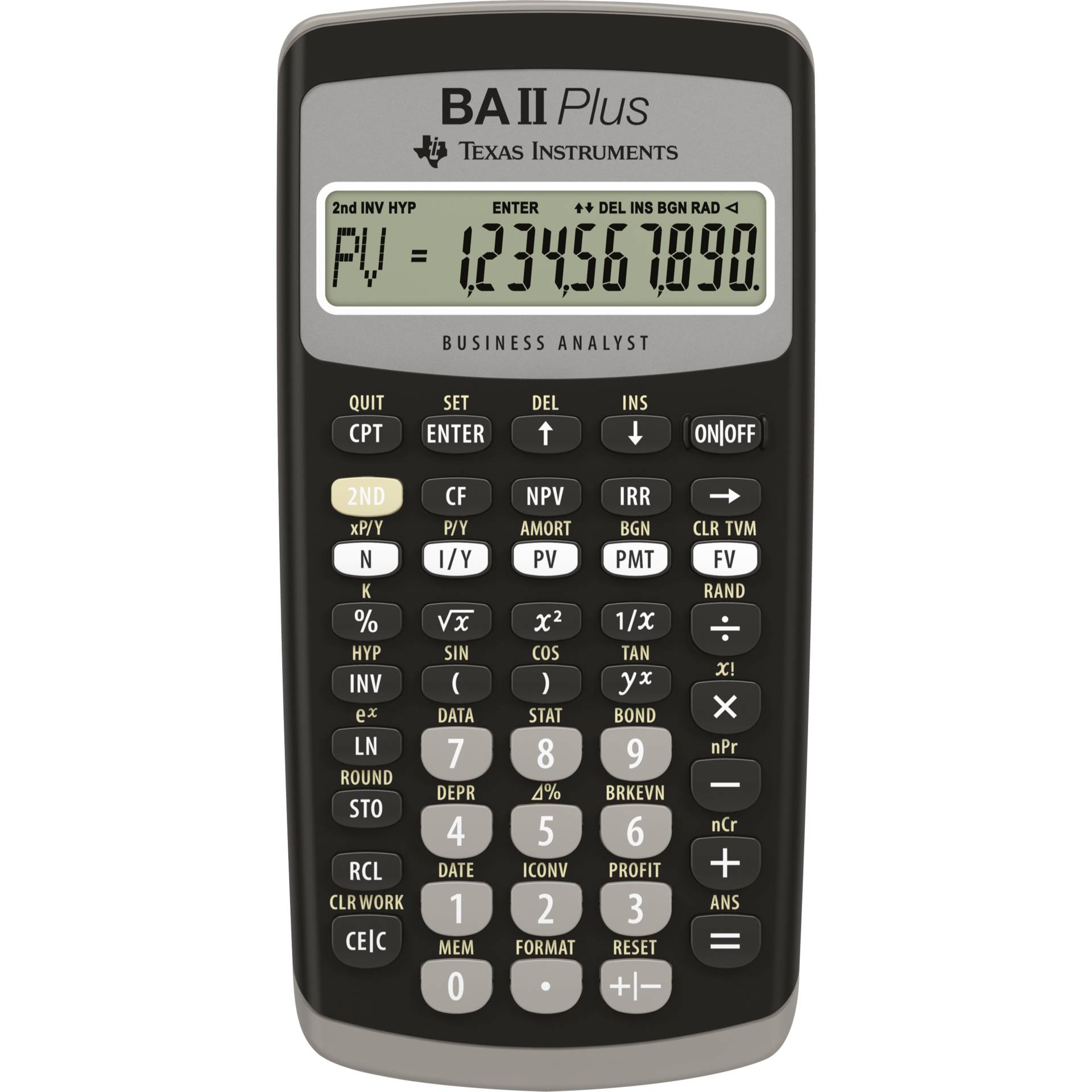 Texas Instruments BA-II Plus Taschenrechner Tasche Finanzrechner Schwarz