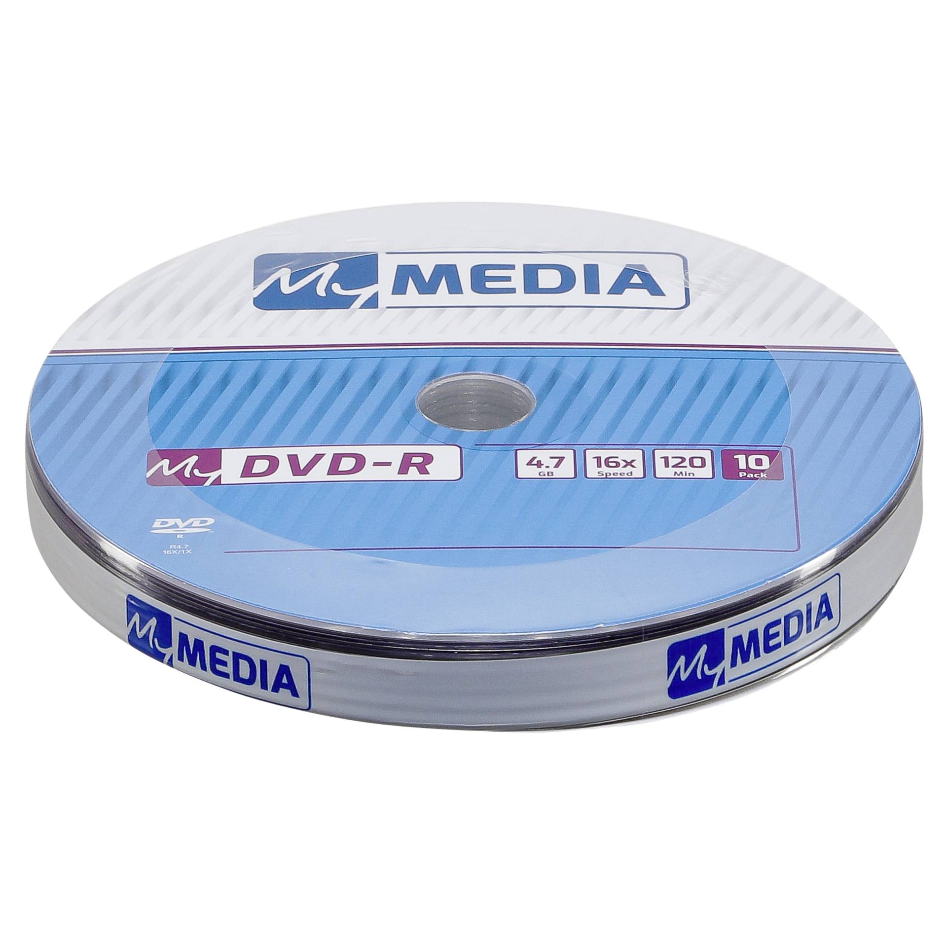 1x10 MyMedia DVD-R 4,7GB 16x Speed matt silver Wrap