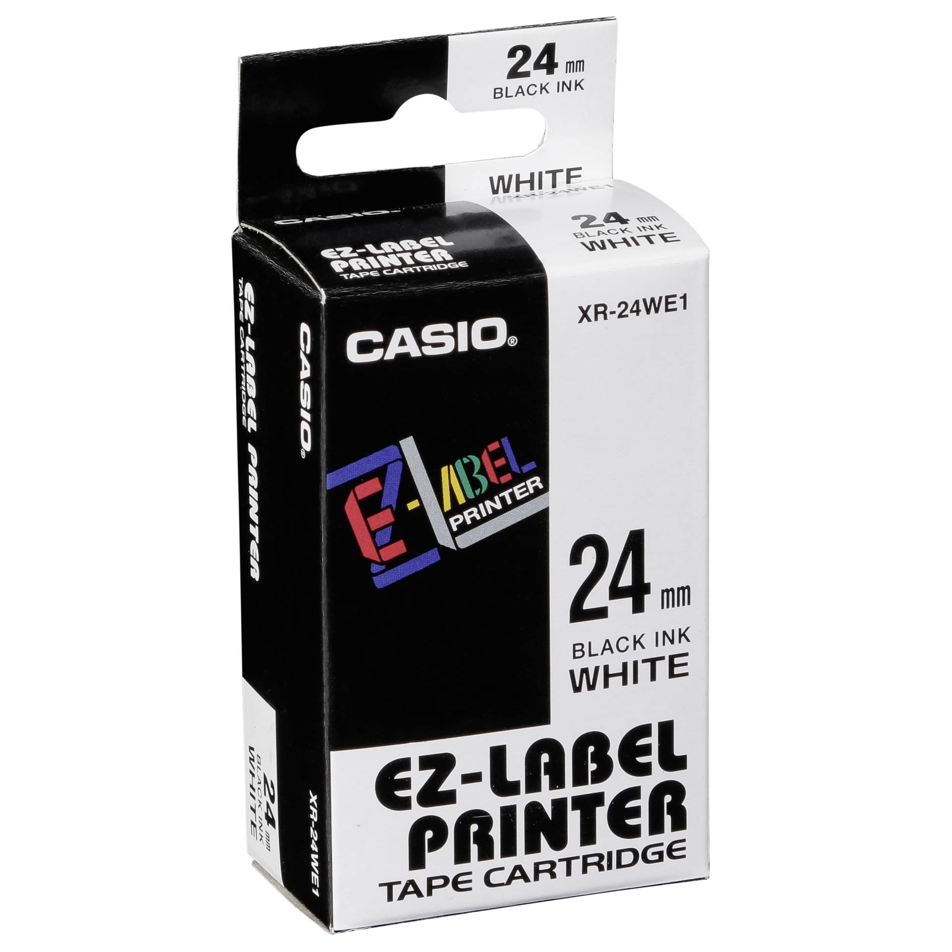 Casio XR-24WE1 Etiketten erstellendes Band Schwarz auf weiss