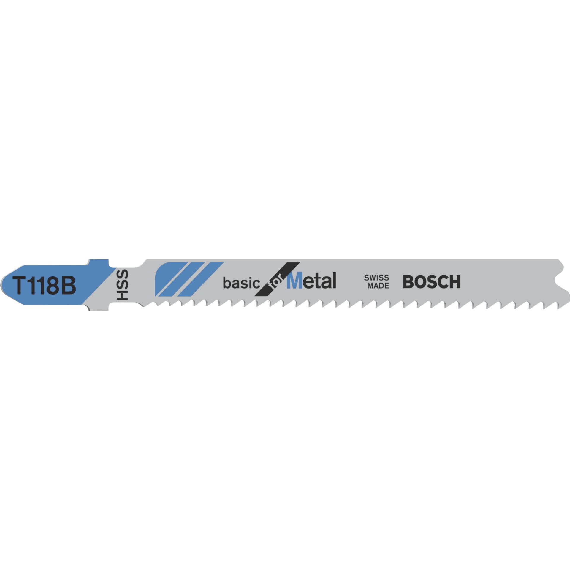 Bosch T 118 B Stichsägeblatt Hochgeschwindigkeitsstahl (HSS) 5 Stück(e)