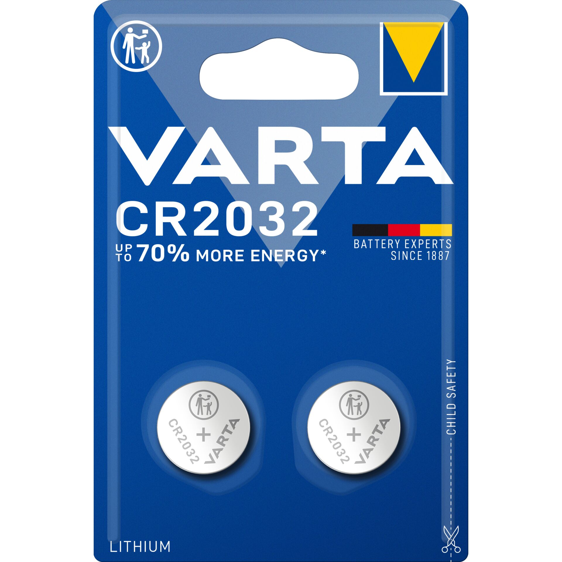 Varta CR 2032 Einwegbatterie CR2032 Lithium, 2er Pack 