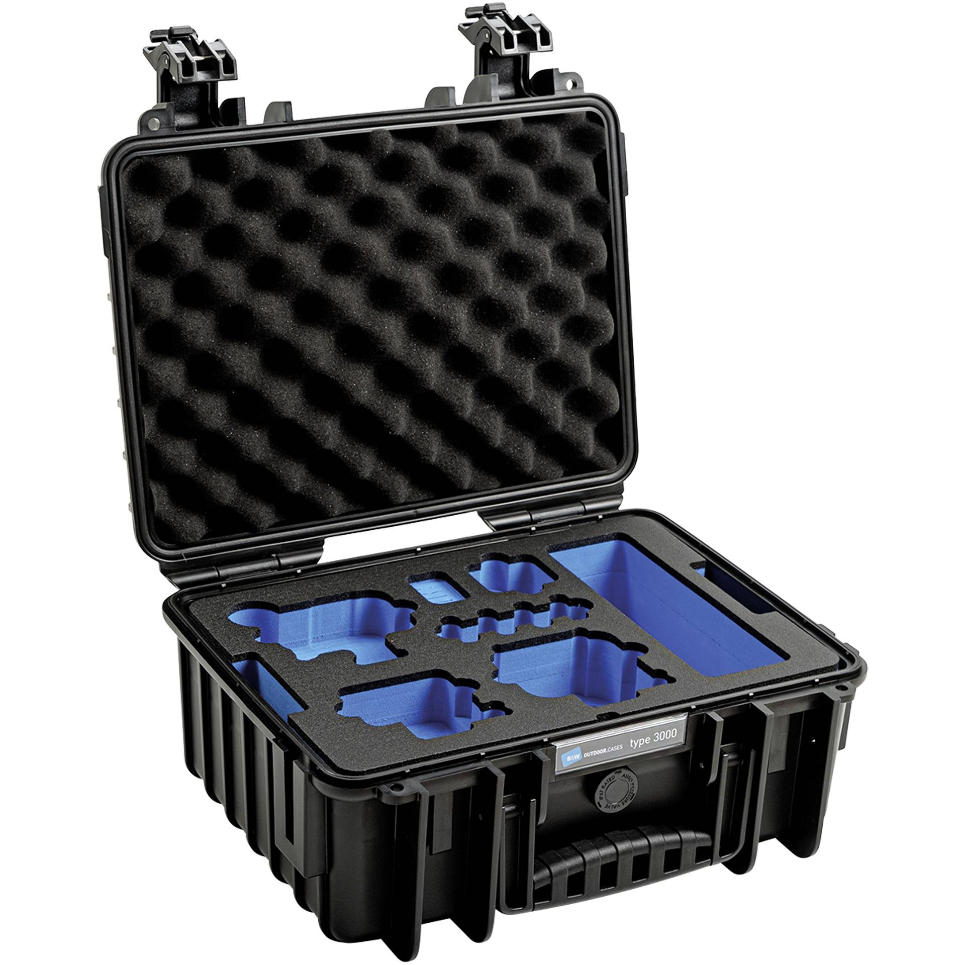 B&W International Outdoor Case Typ 3000 Koffer schwarz inkl. GoPro Inlay