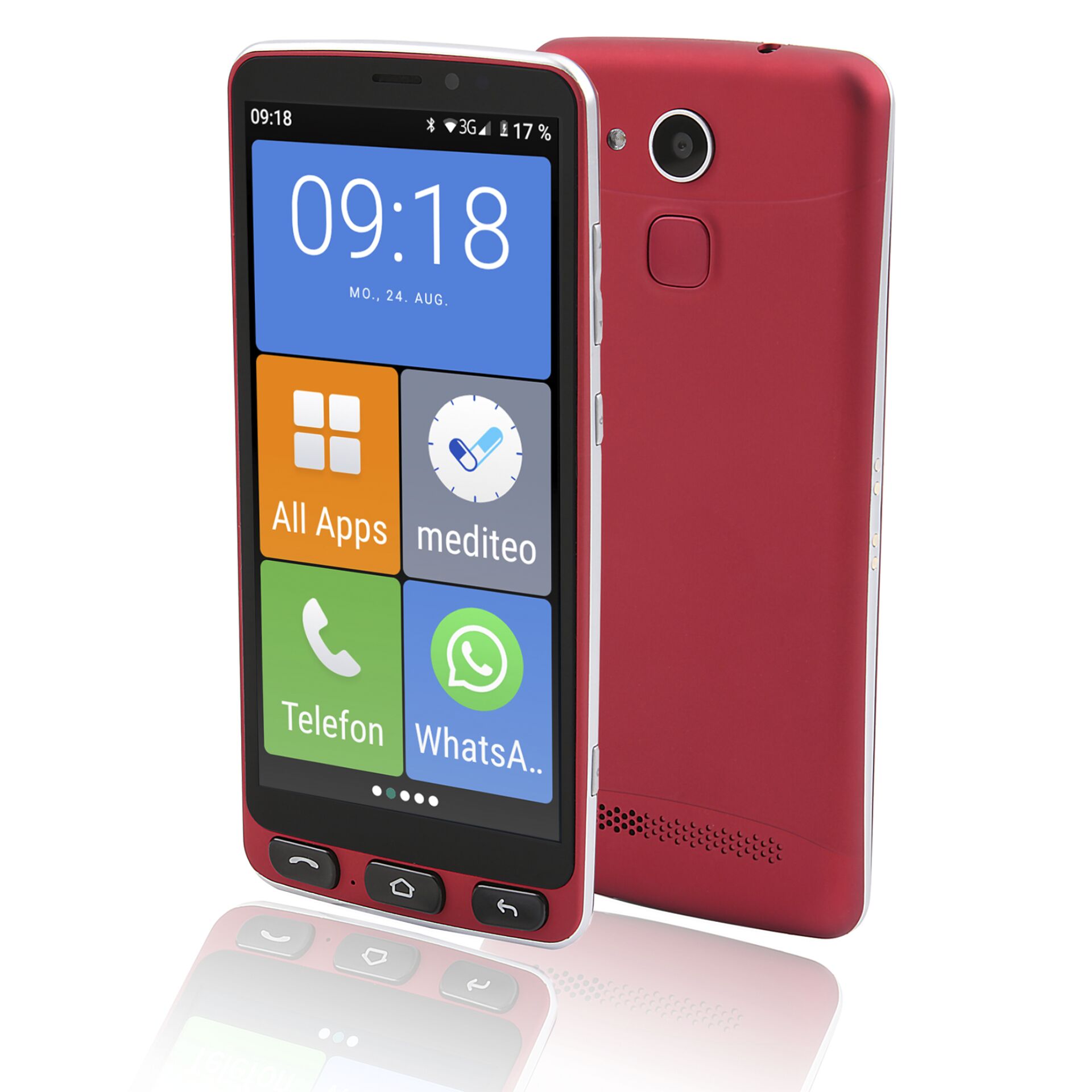 Olympia Neo 14 cm (5.5) Dual-SIM Android 10.0 4G USB Typ-C 2 GB 16 GB 2400 mAh Schwarz, Rot