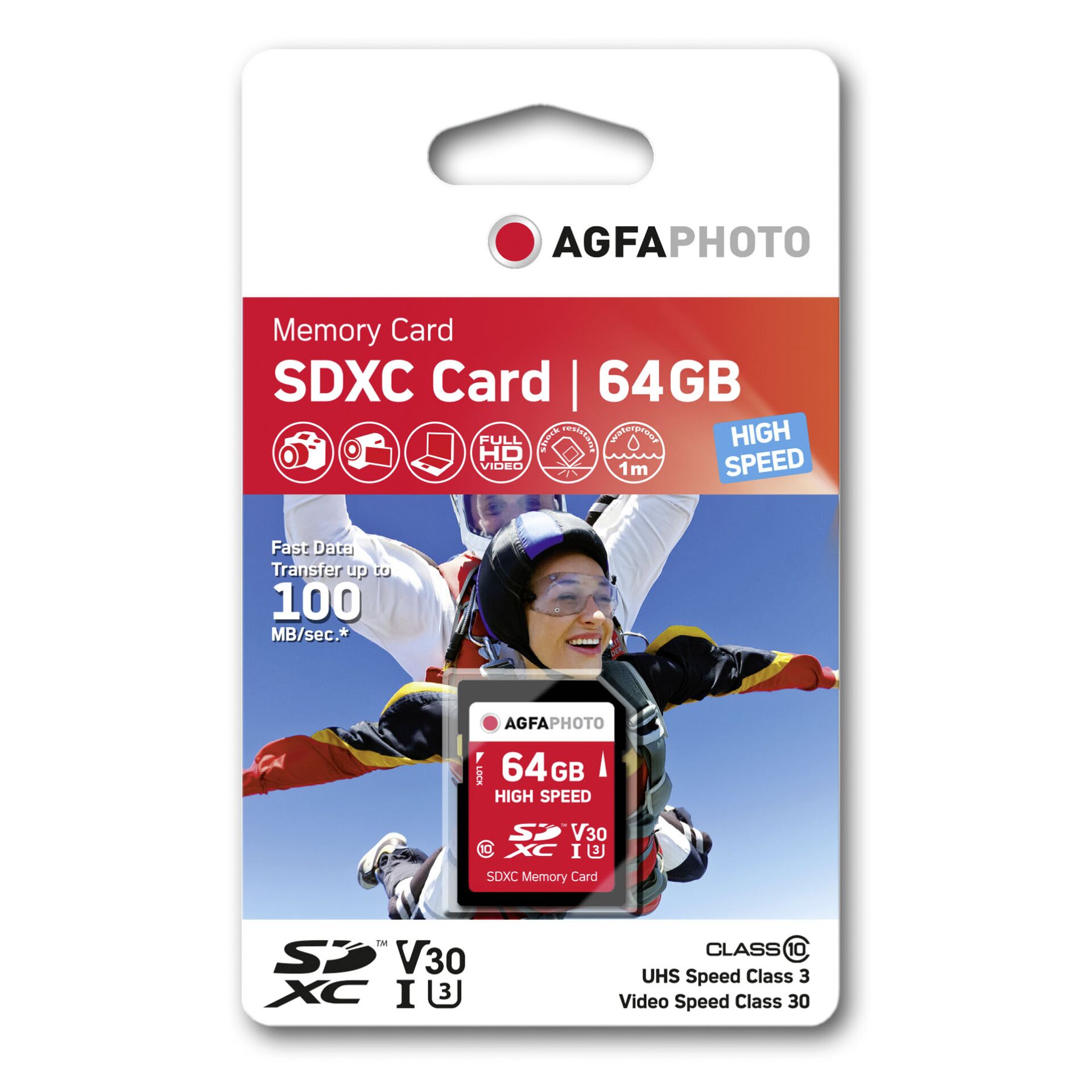 64GB AgfaPhoto High Speed Class10 SDXC Speicherkarte 