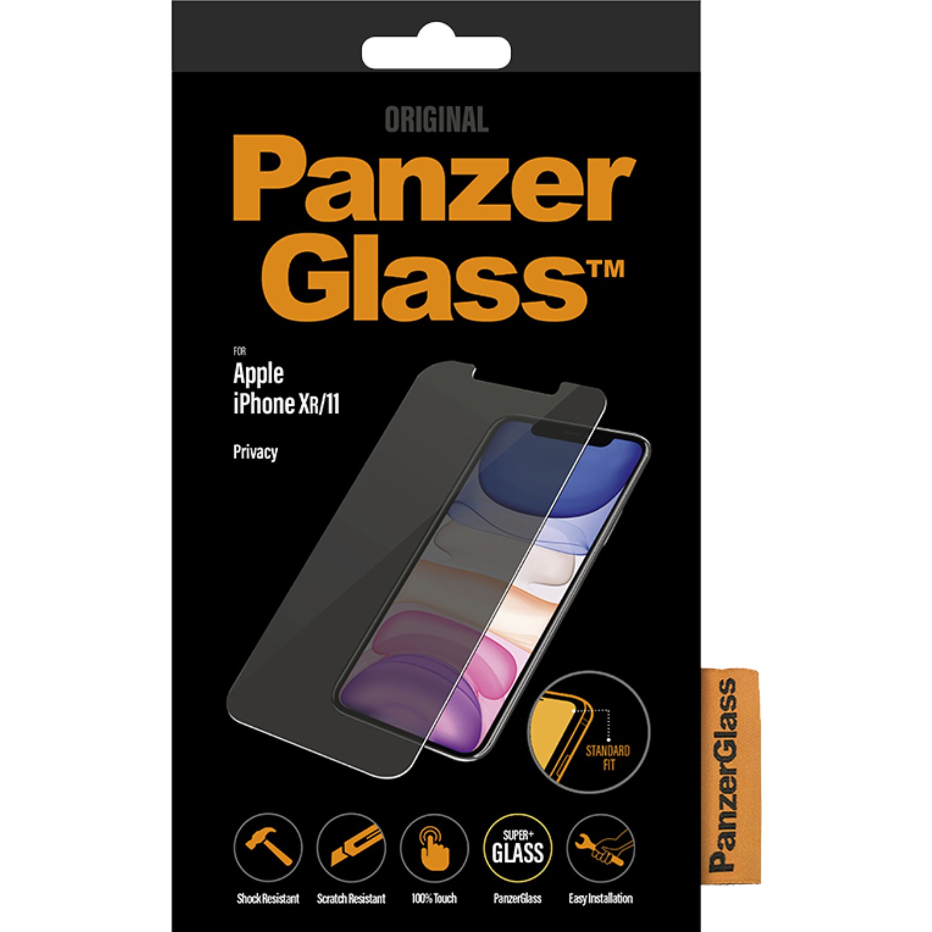 PanzerGlass  Privacy Displayschutzglas Apple iPhone  XR  Standart Fit