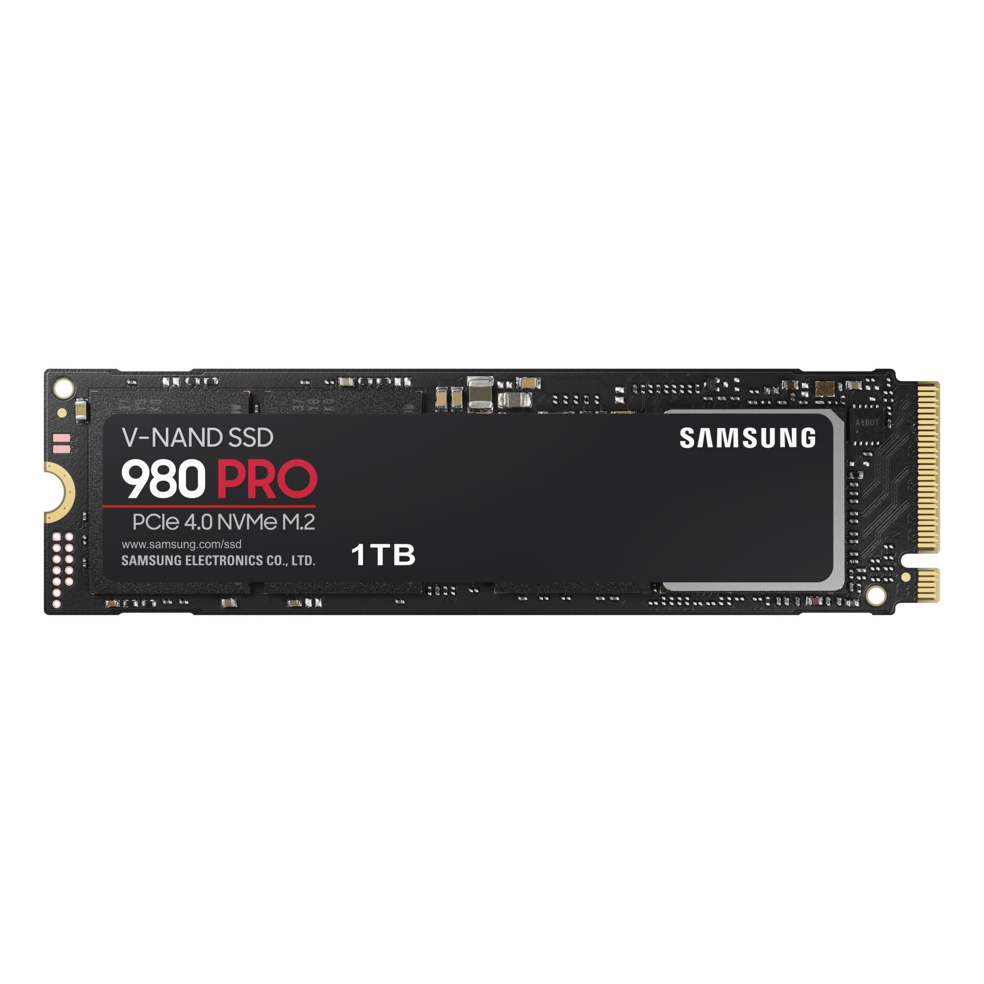1.0 TB SSD Samsung 980 PRO, M.2/M-Key (PCIe 4.0 x4), lesen: 7000MB/s, schreiben: 5000MB/s, TBW: 600TB