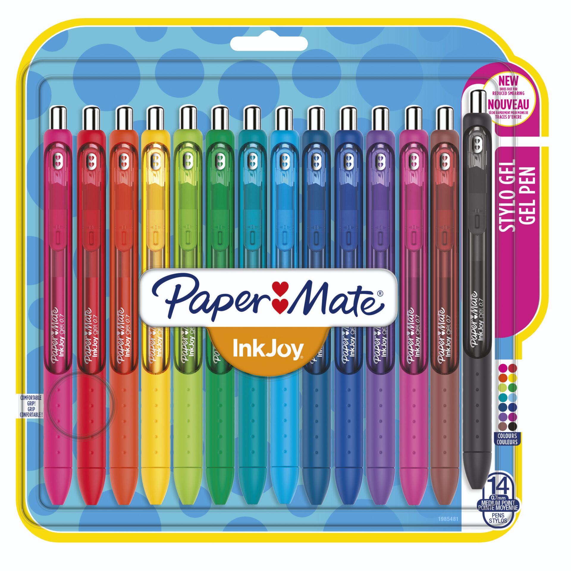 Papermate InkJoy Ausziehbarer Gelschreiber Medium Gemischte Farben 14 Stück(e)
