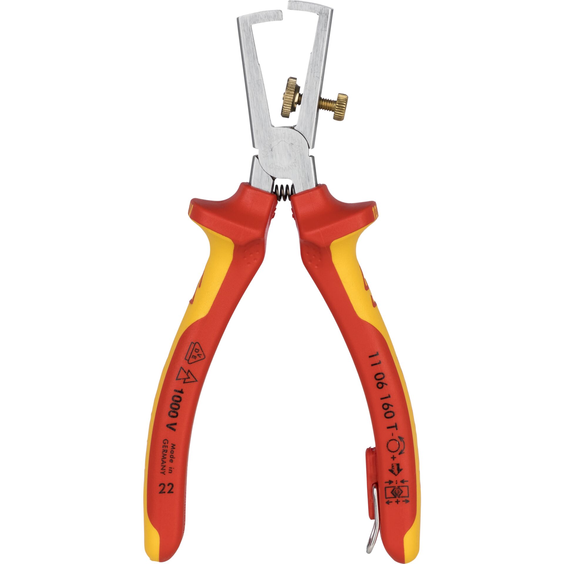 Knipex 11 06 160 T Kabel-Crimper Kombinationswerkzeug Orange, Rot, Silber