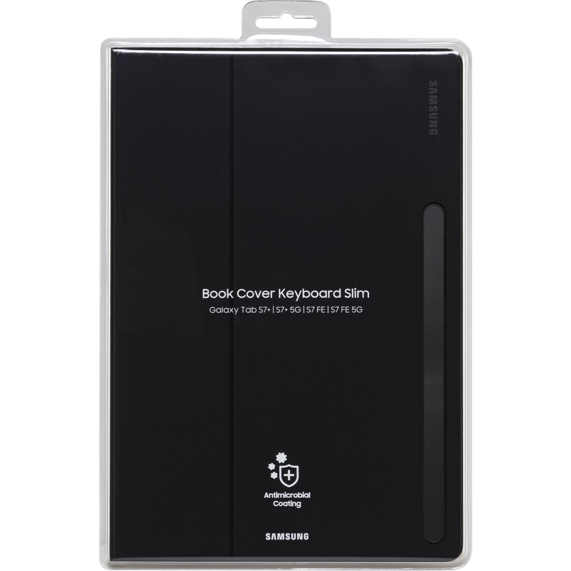 Samsung EJ-DT730 Book Cover Keyboard Slim für Galaxy Tab S7+ / Tab S7 FE, schwarz, DE