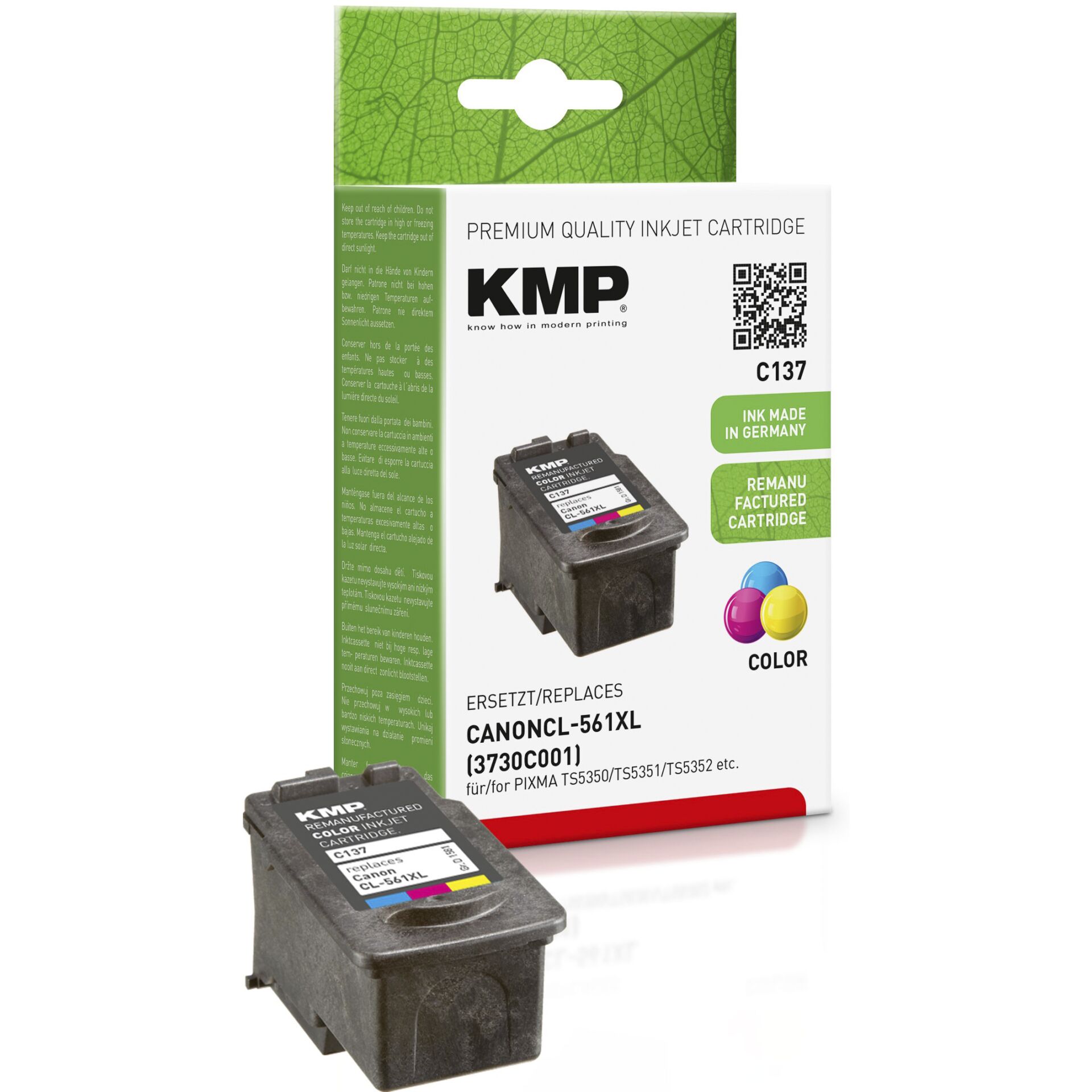 KMP C137 Tintenpatrone color kompatibel mit Canon CL-561 XL