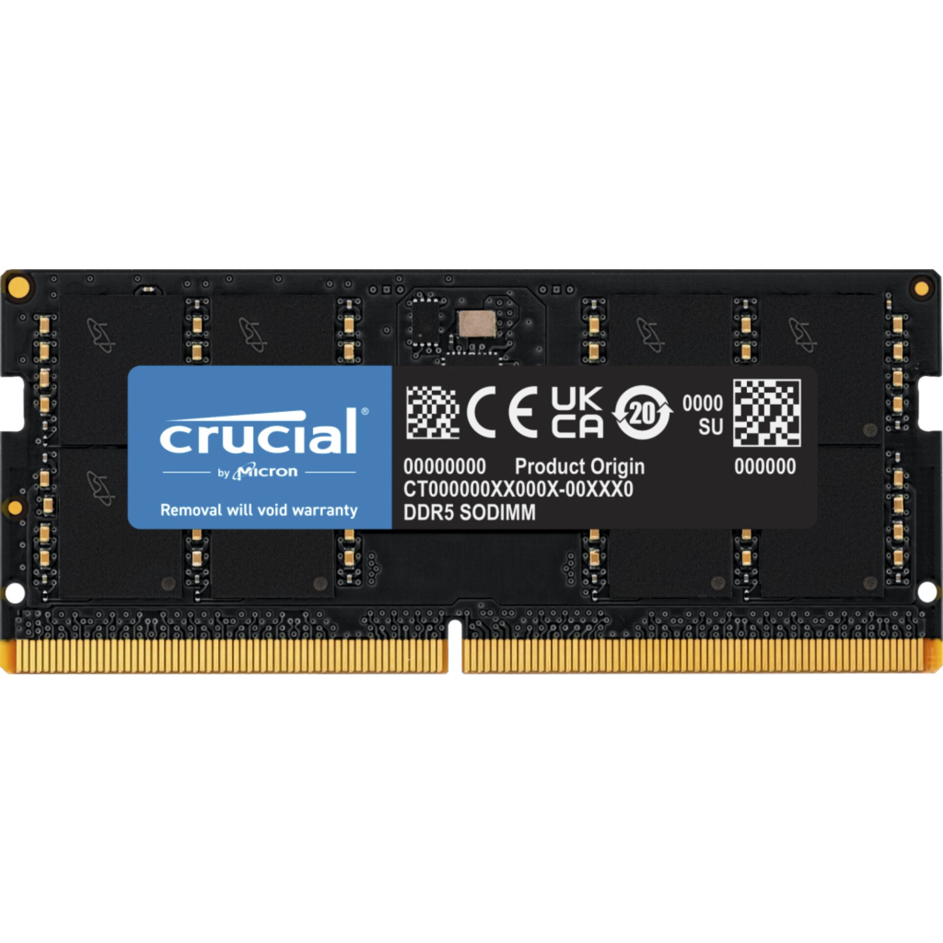 DDR5RAM 32GB DDR5-4800 Crucial SO-DIMM on-die ECC, CL40-39-39 Kit