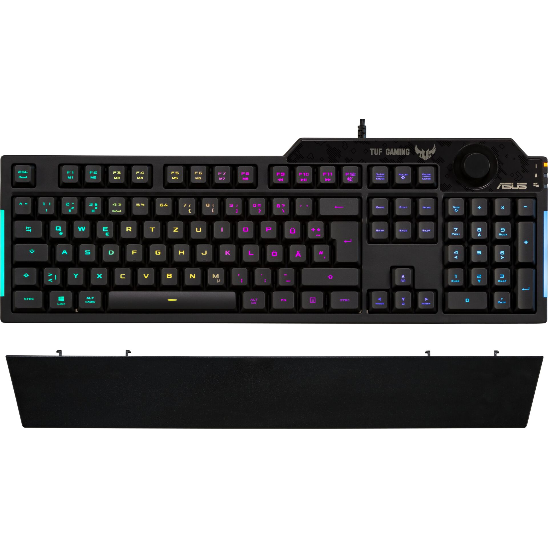 ASUS TUF Gaming K1, Layout: DE, halbmechanisch, RGB, Gaming-Tastatur