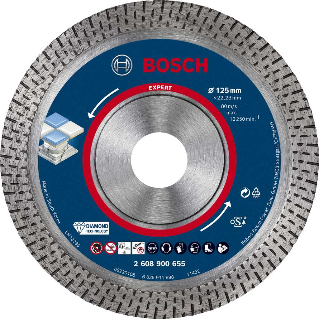 Bosch EXPERT HardCeramic Diamant Trennscheibe 125x22.23x1.4x10