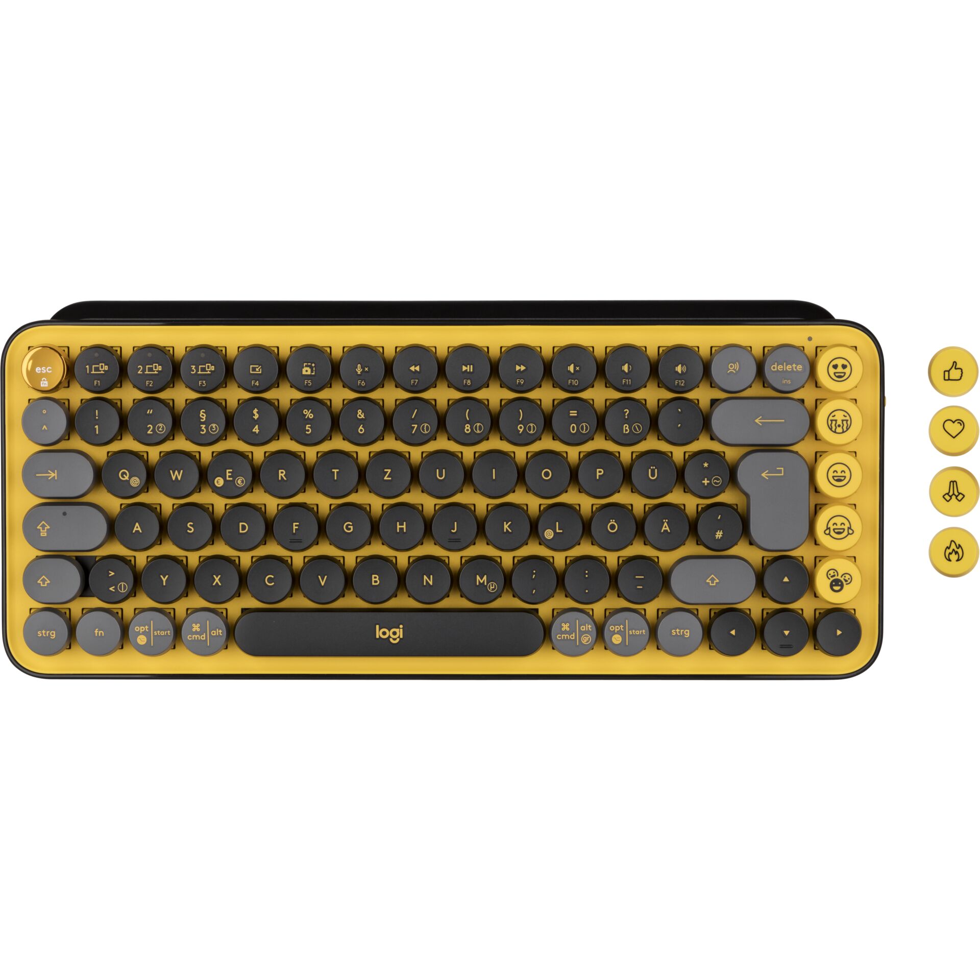 Logitech POP Keys Wireless Mechanical Keyboard, Blast, TTC BROWN, Logi Bolt, USB/Bluetooth, DE