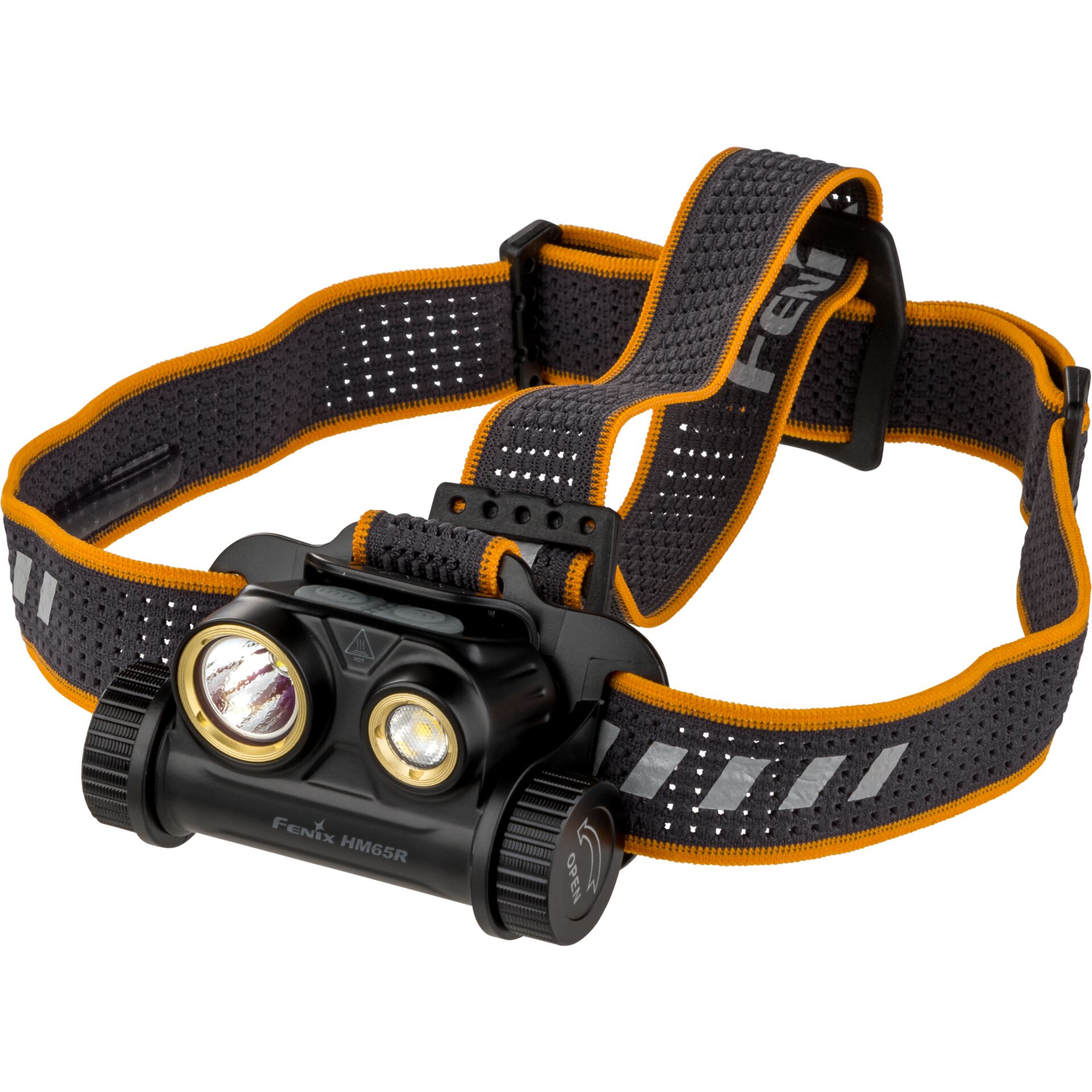 Fenix HM65R Taschenlampe Schwarz, Orange Stirnband-Taschenlampe