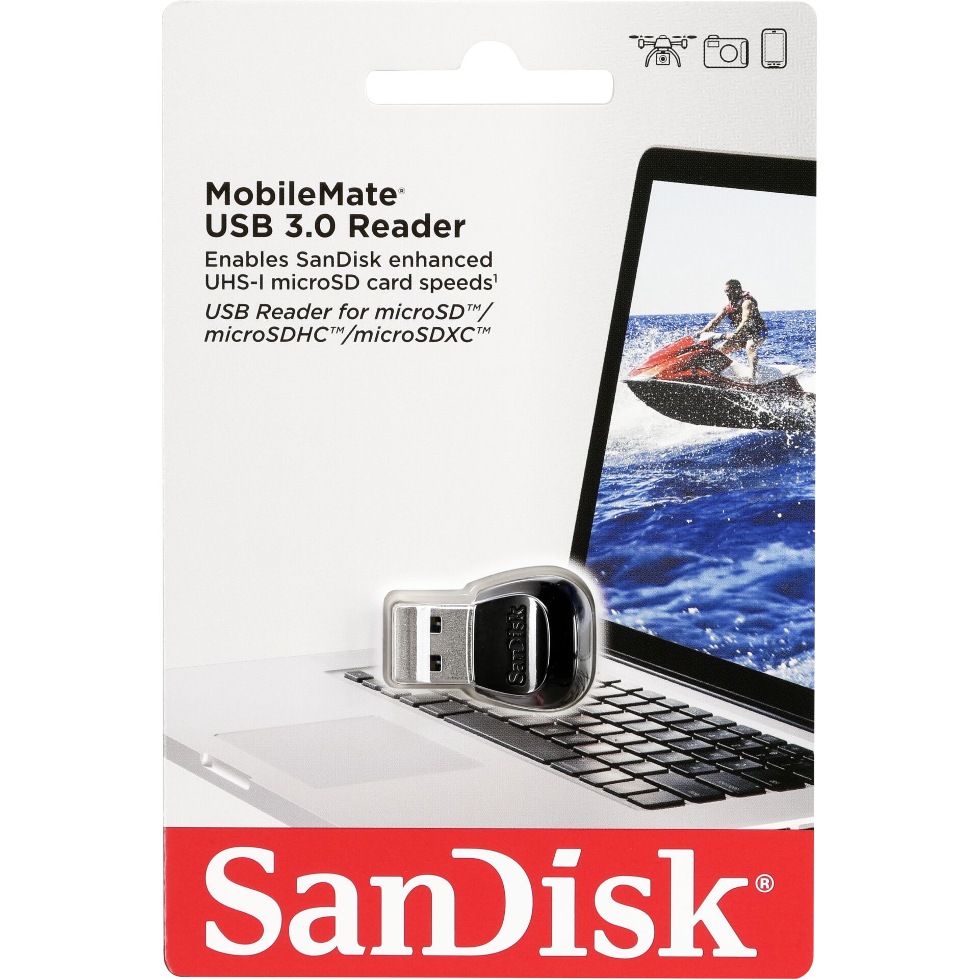 SanDisk MobileMate Micro, USB 2.0 Cardreader microSD, microSDHC, M2