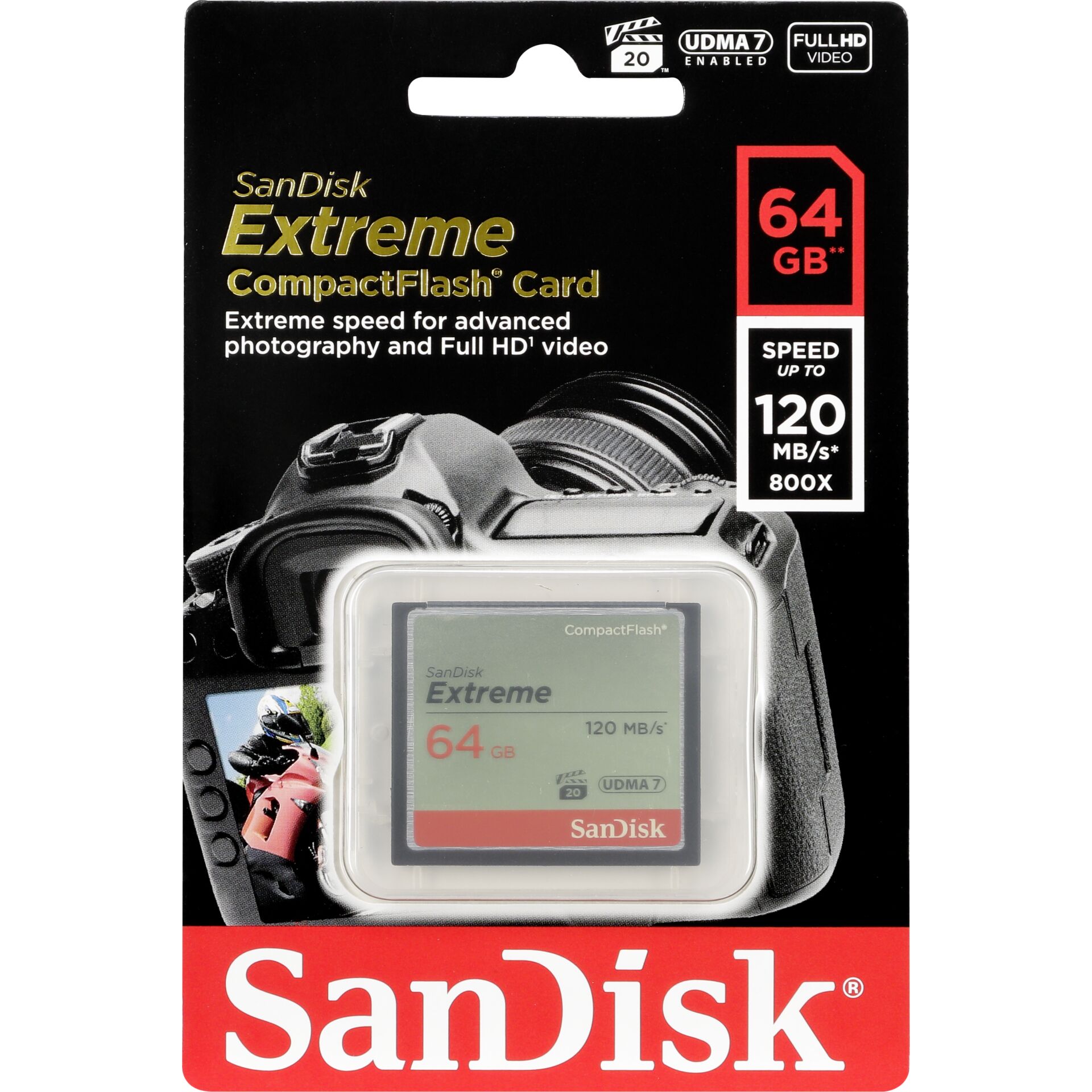 CompactFlash 64GB SanDisk Extreme, 120MB/s 