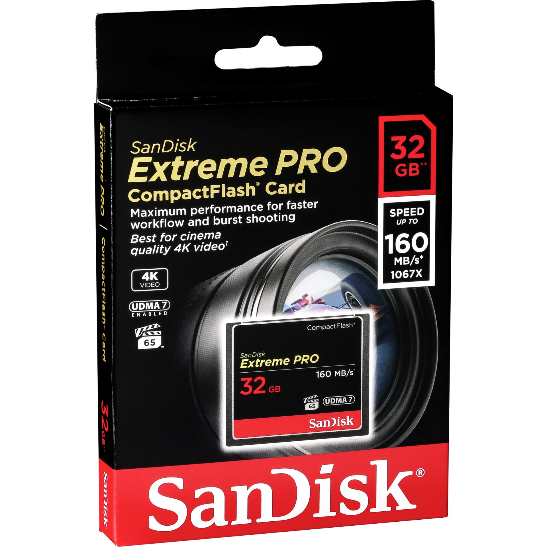 32 GB SanDisk CompactFlash Card [CF] Extreme PRO Speicherkar lesen: 160MB/s, schreiben: 150MB/s