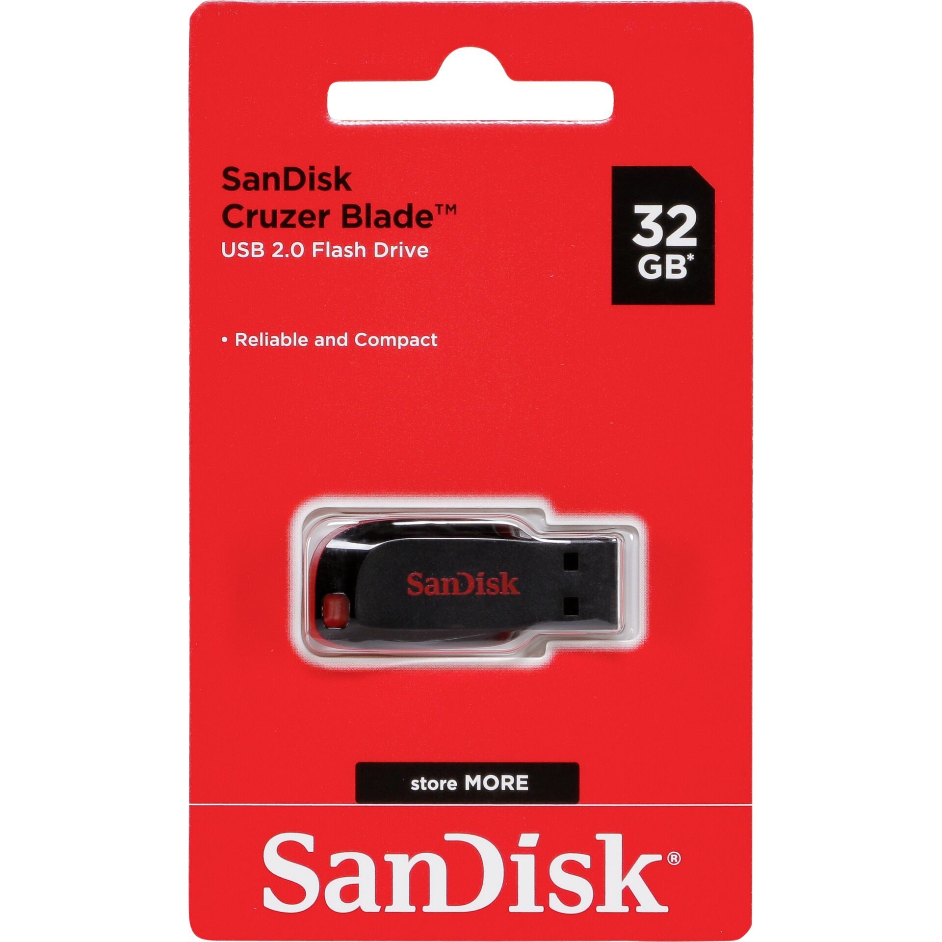 32 GB SanDisk Cruzer Blade USB 2.0 Stick 