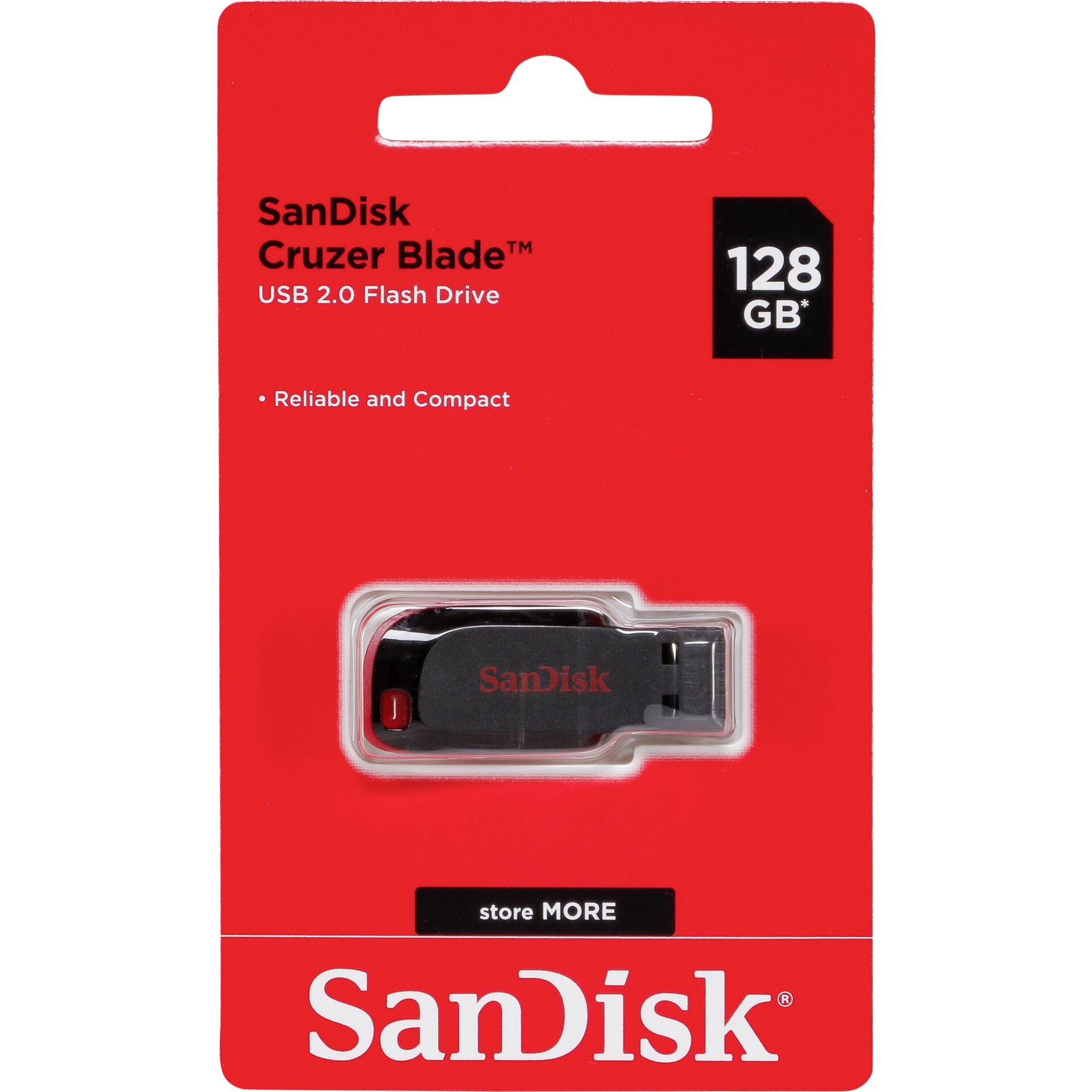 128 GB SanDisk Cruzer Blade USB 2.0 Stick 