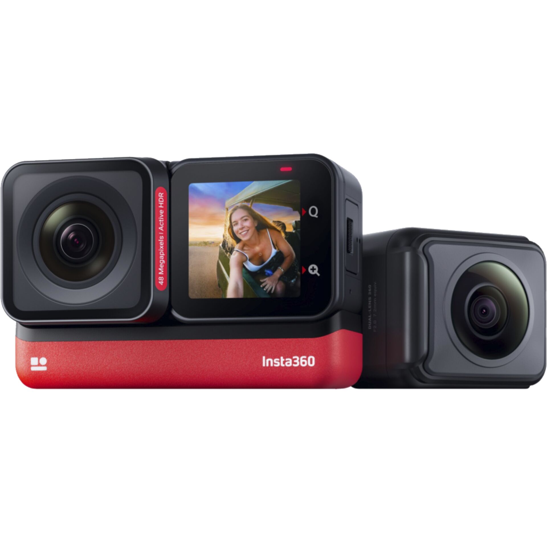 Insta360 ONE RS Twin Actionsport-Kamera 48 MP 4K Ultra HD 25,4 / 2 mm (1 / 2 Zoll) WLAN 125,3 g