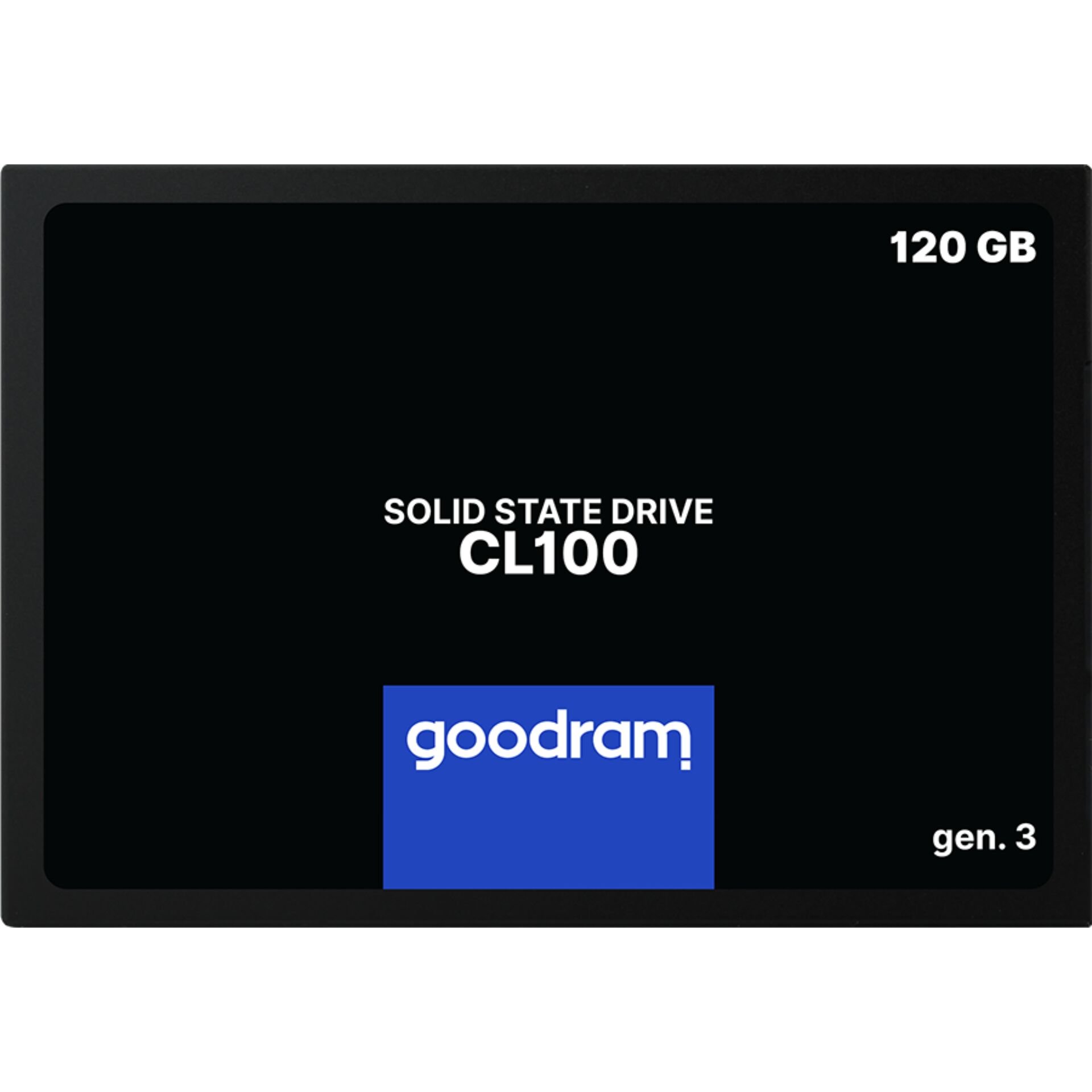120 GB SSD goodram essential CL100 gen.3, SATA 6Gb/s, lesen: 500MB/s, schreiben: 360MB/s