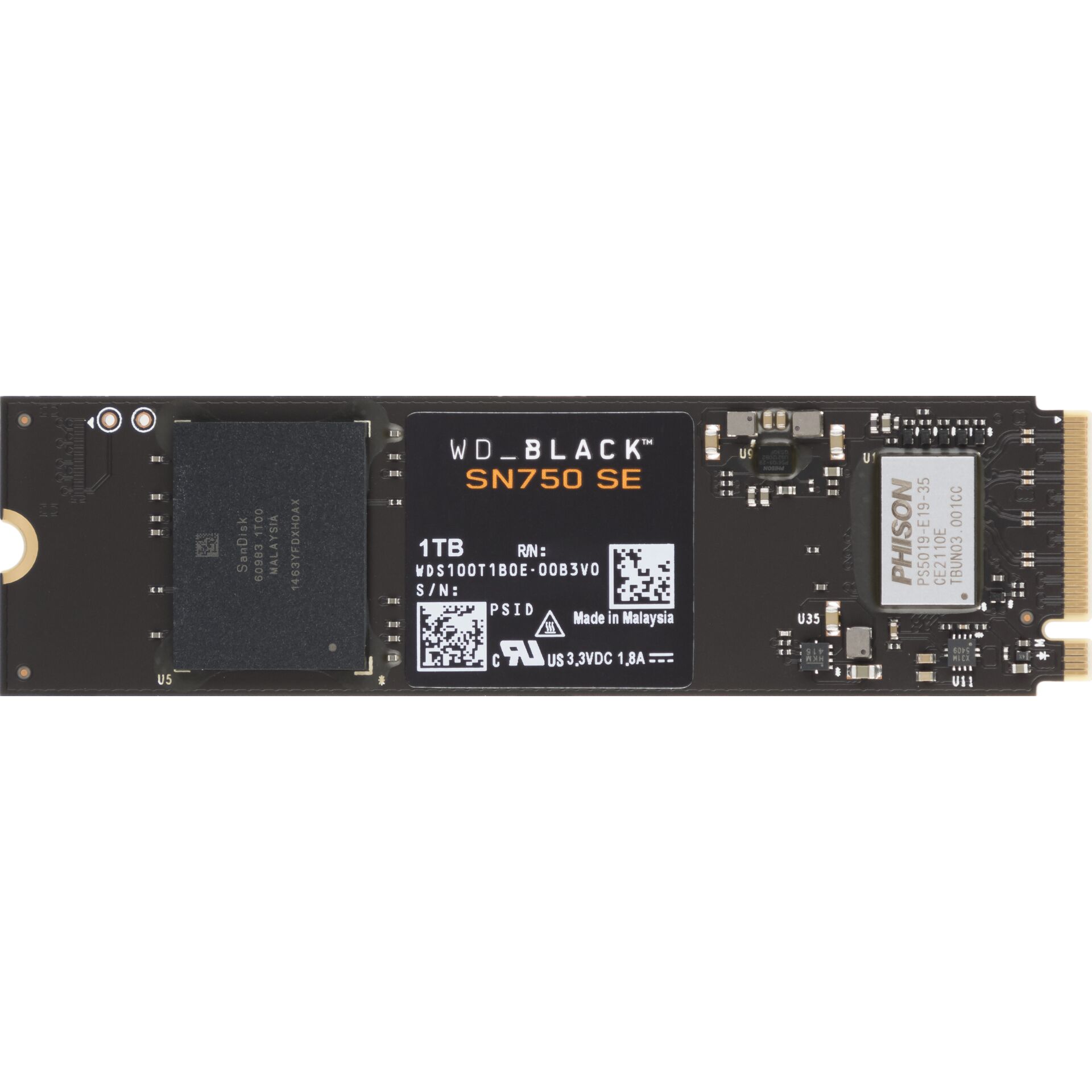 Western Digital Black SSD    1TB SN750 SE NVMe        WDS100T1B0E